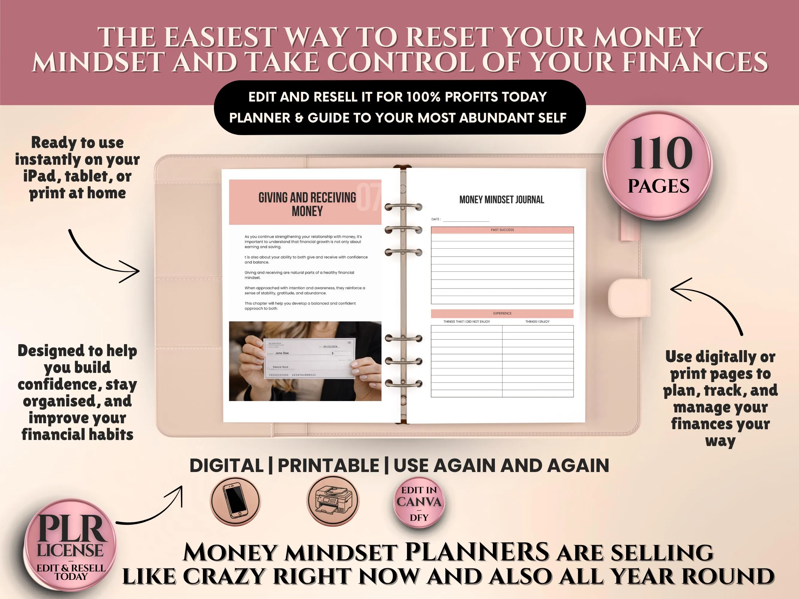 Personal finance tracker printable pages for budgeting and income expansion