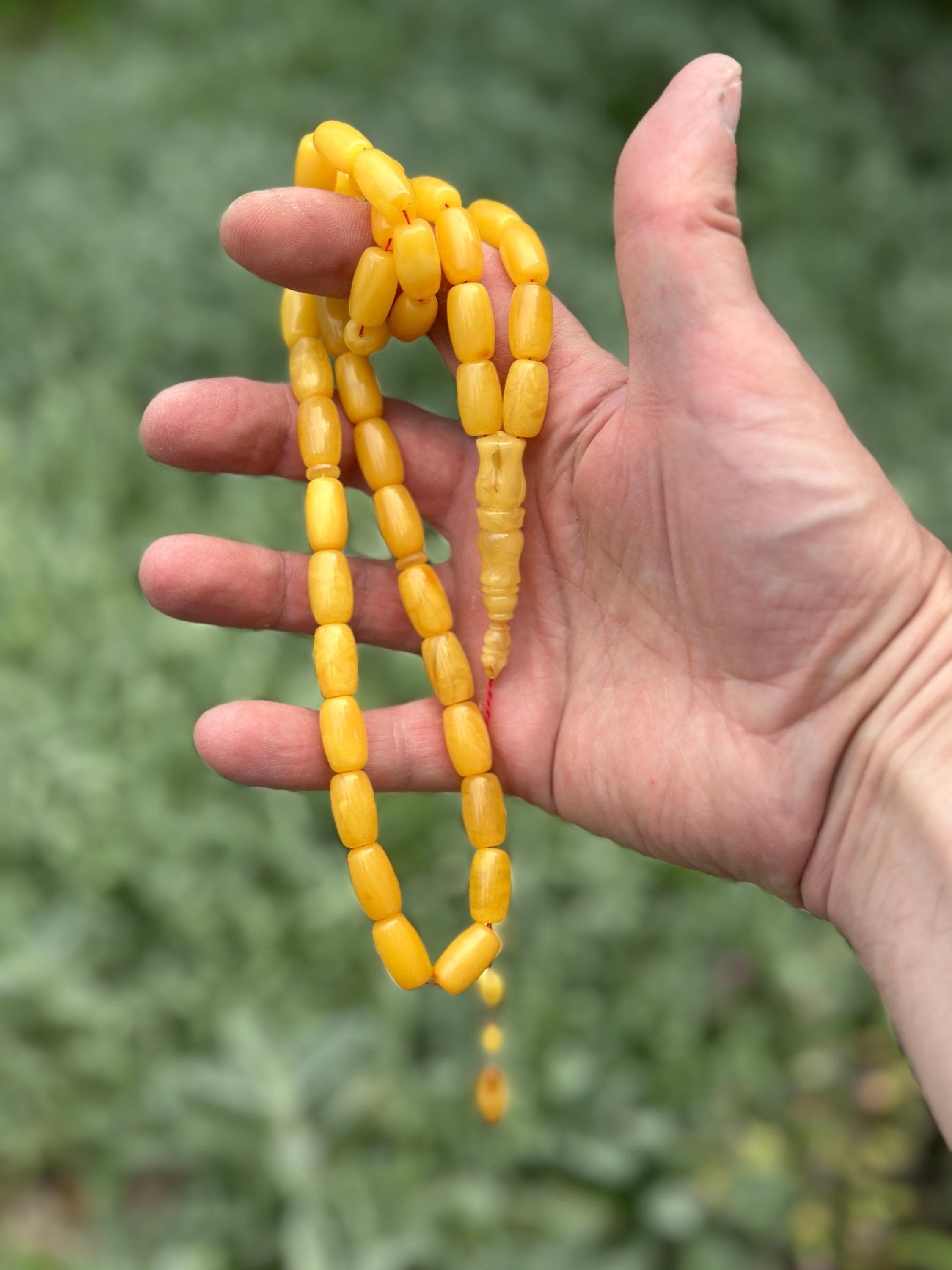 Royal Baltic Amber Islamic Prayer, 43 Beads, 42.6g Rosary, 100% Natural Amber Rosary, Tesbih, subha, misbaha, kehribar, pure amber - image 2