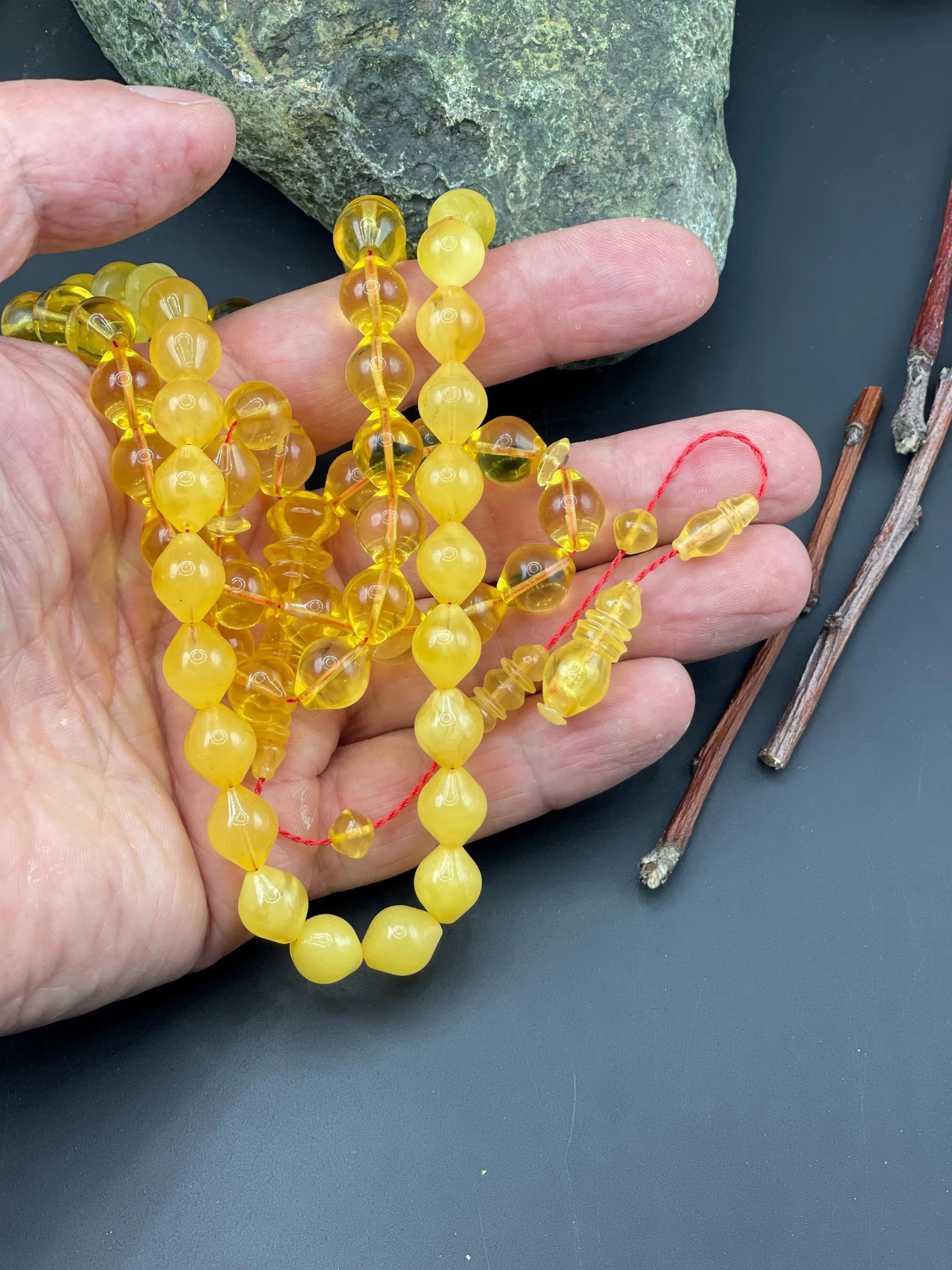 Natural Baltic Amber Prayer Rosary, 66 Beads, 45g Rosary, Tesbih, subha, tasbih, misbaha, kehribar, pure amber, muslim beads - image 2