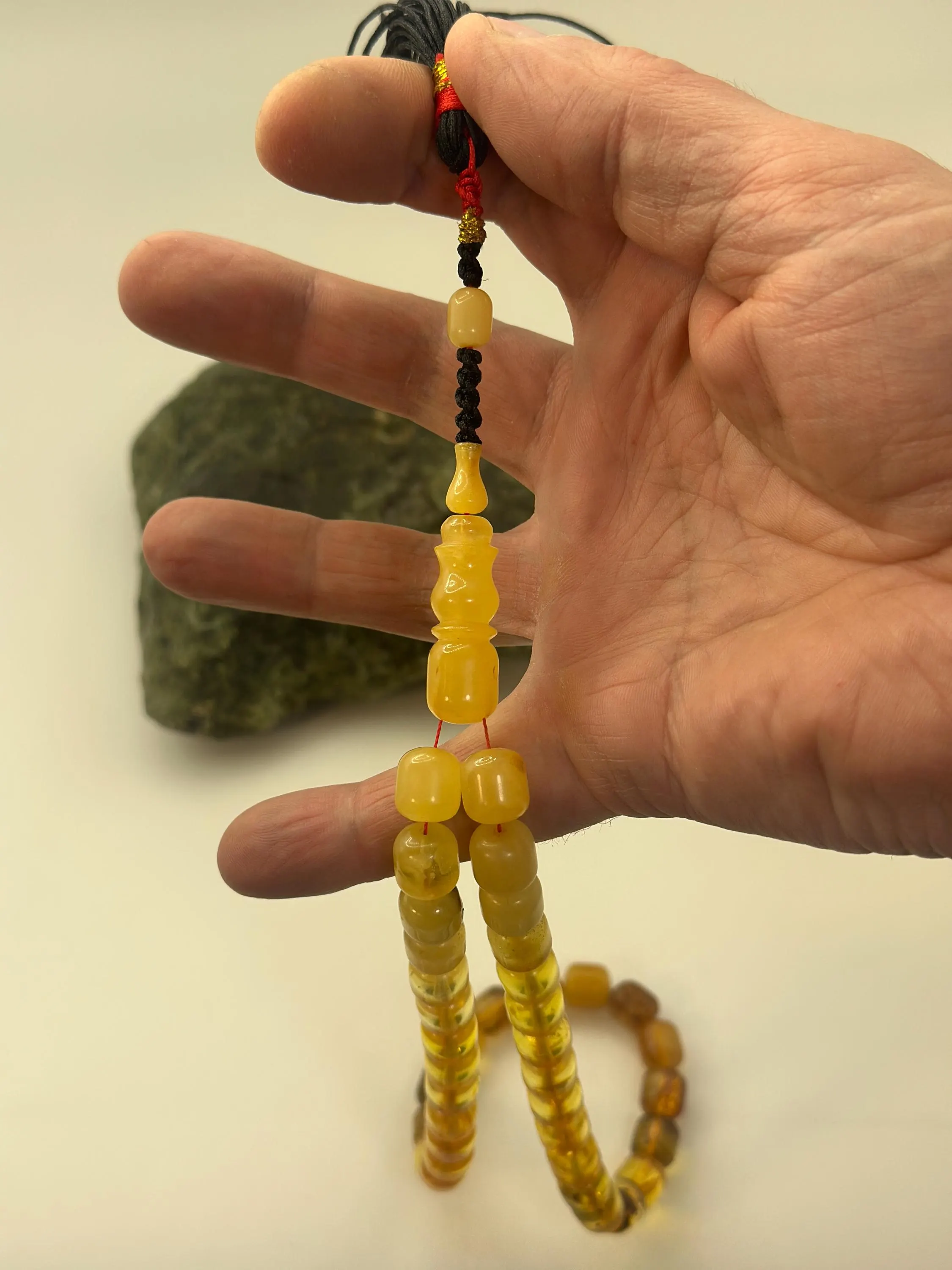 Natural Baltic Amber Prayer Rosary, 39 Beads, 74.4g Rosary, Tesbih, Subha, Tasbih, Misbaha, Kehribar, Pure amber, Muslim beads - image 5