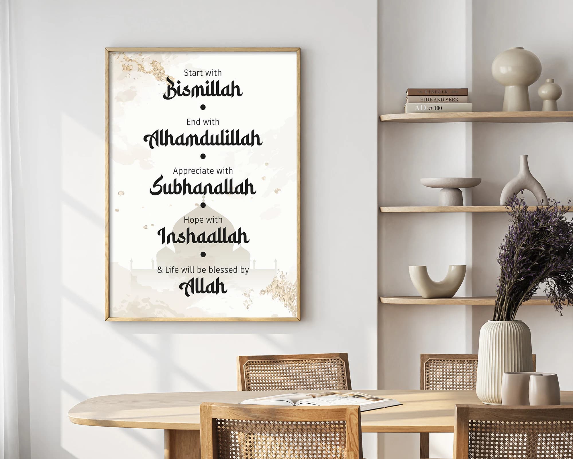 Start With Bismillah Islamic Printable Wall Art, Islamic Home Decor, Bismillah Wall Art, Islamic Wall Decor, Muslim Gifts, Islamic Print - image 3