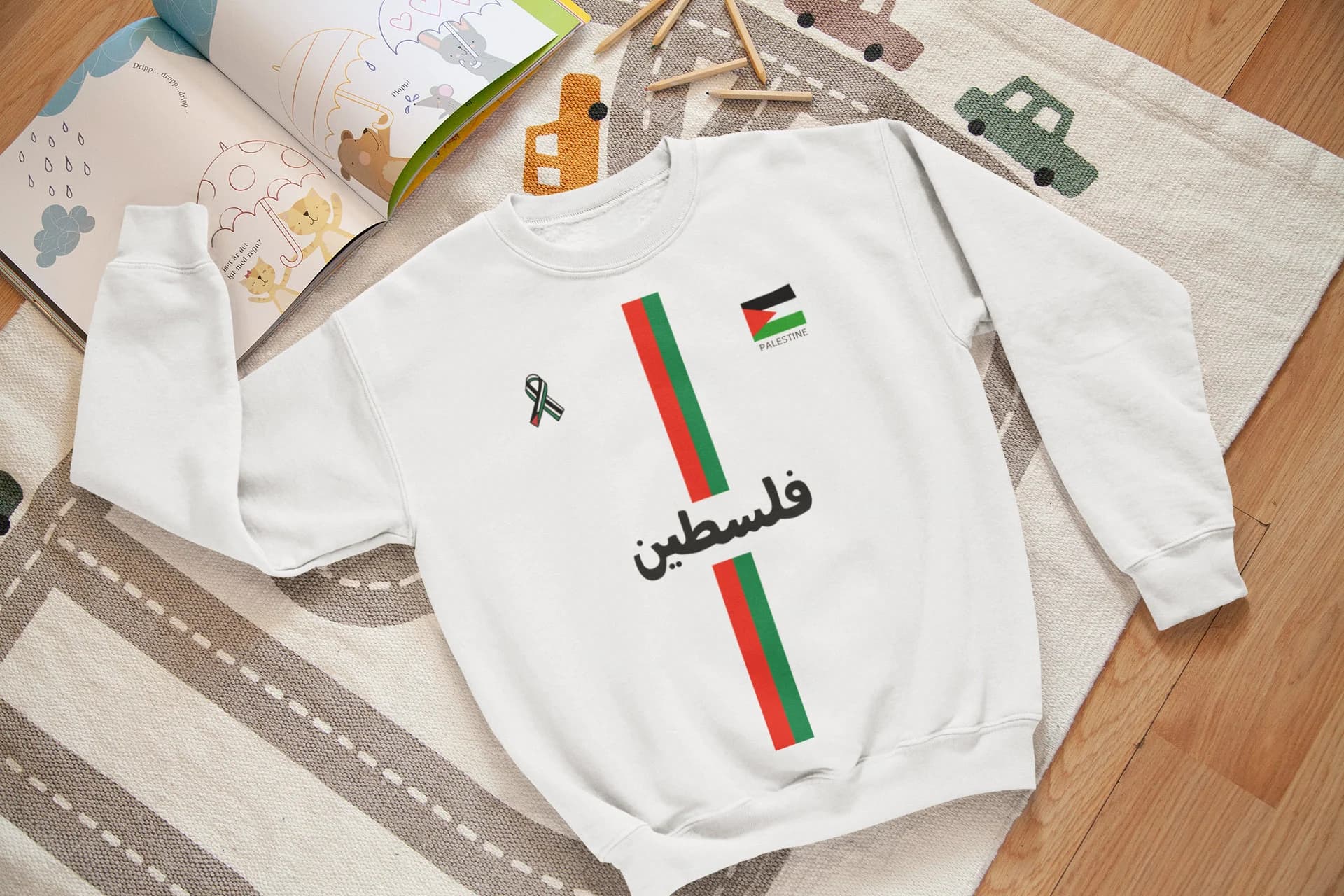 Free Palestine_Arabic2 | sweat | Football shirt | Soccer | Palestine shirt | sports | Unisex | Palestine Football | jumper | palestina | - image 2