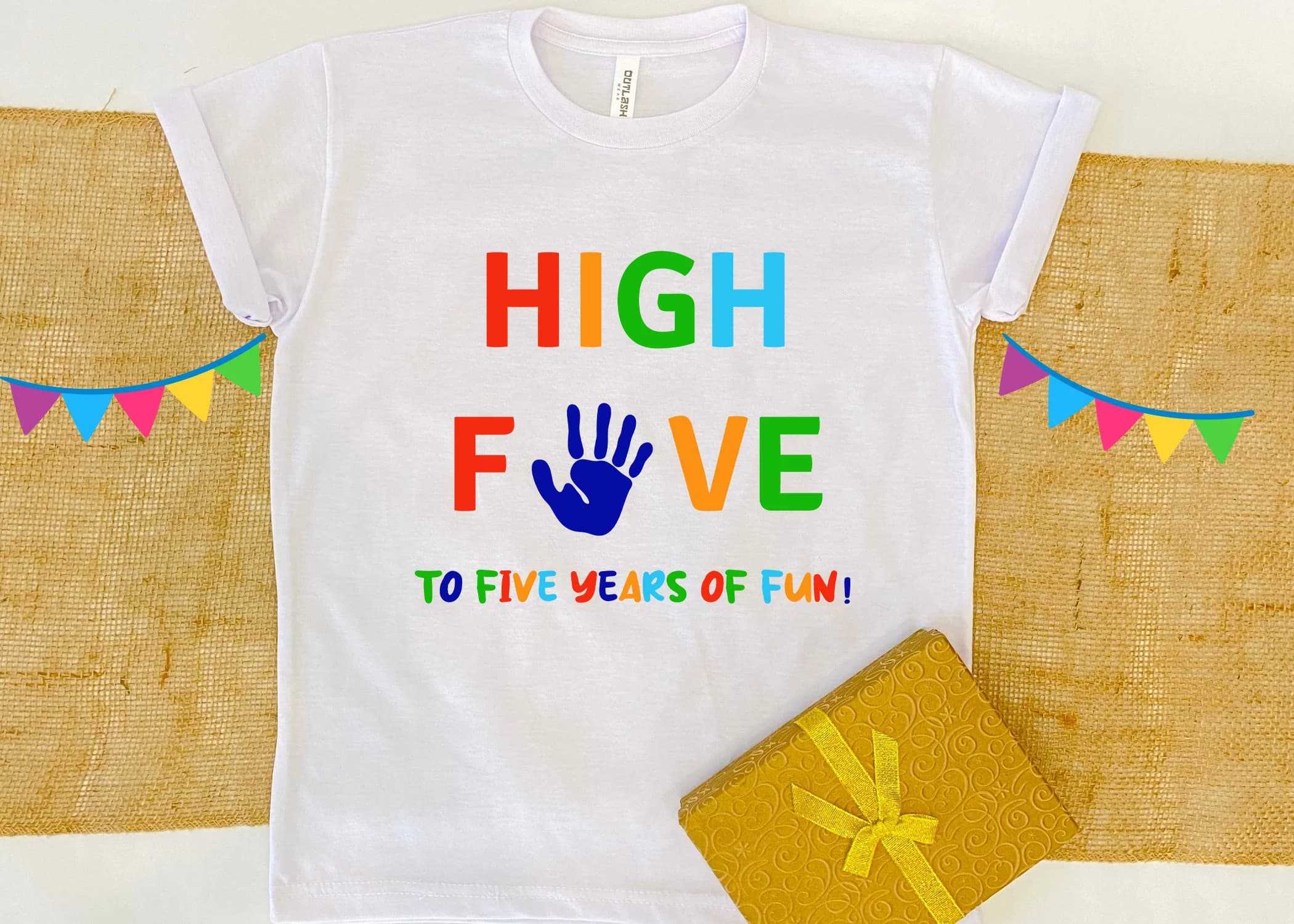 Boys 5th Birthday Shirt, High Five its my birthday tshirt