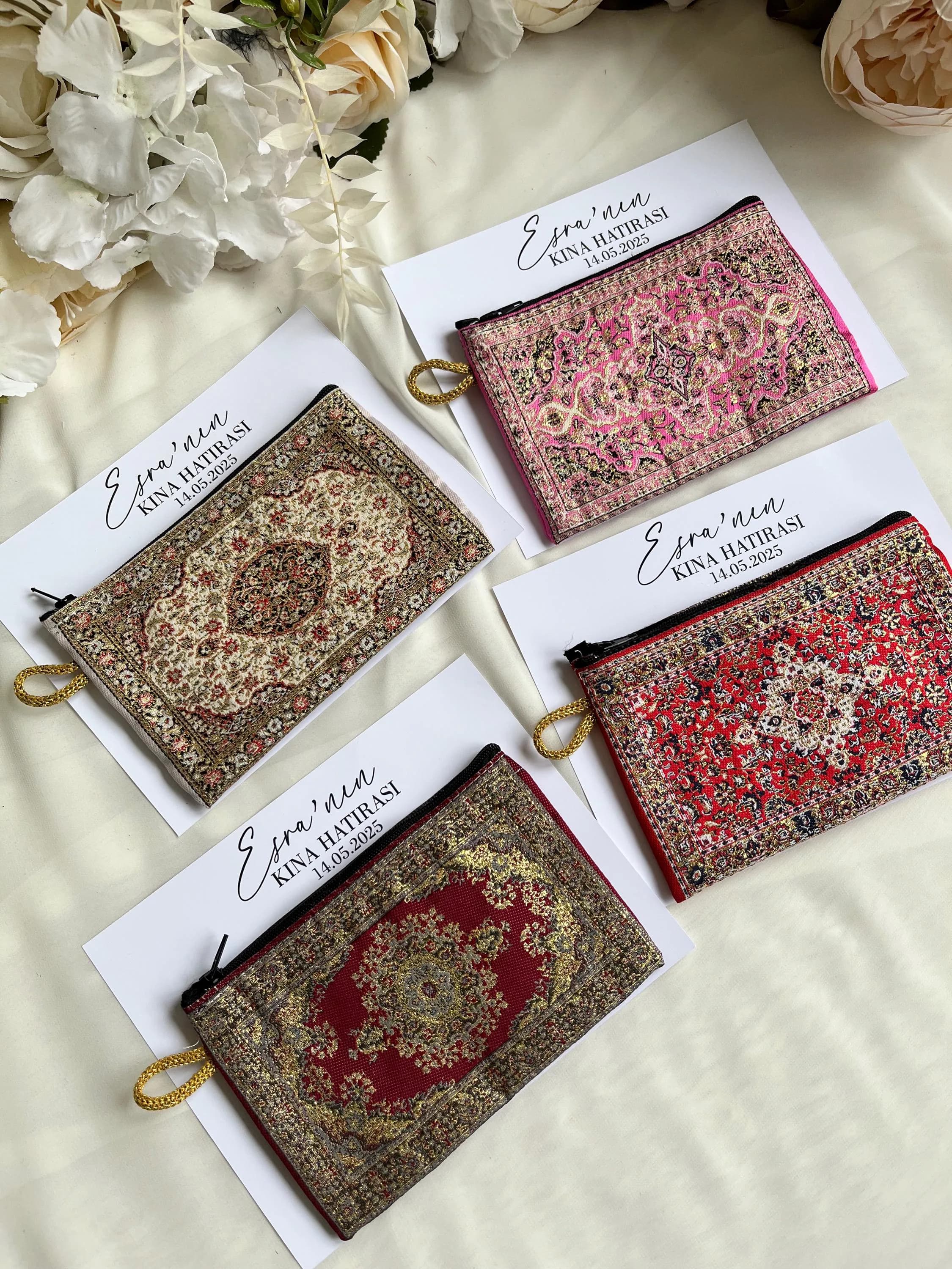 Turkish Kilim Wallet: Henna Party Favor, Ottoman Print - Henna Bridesmaid Gift - image 5