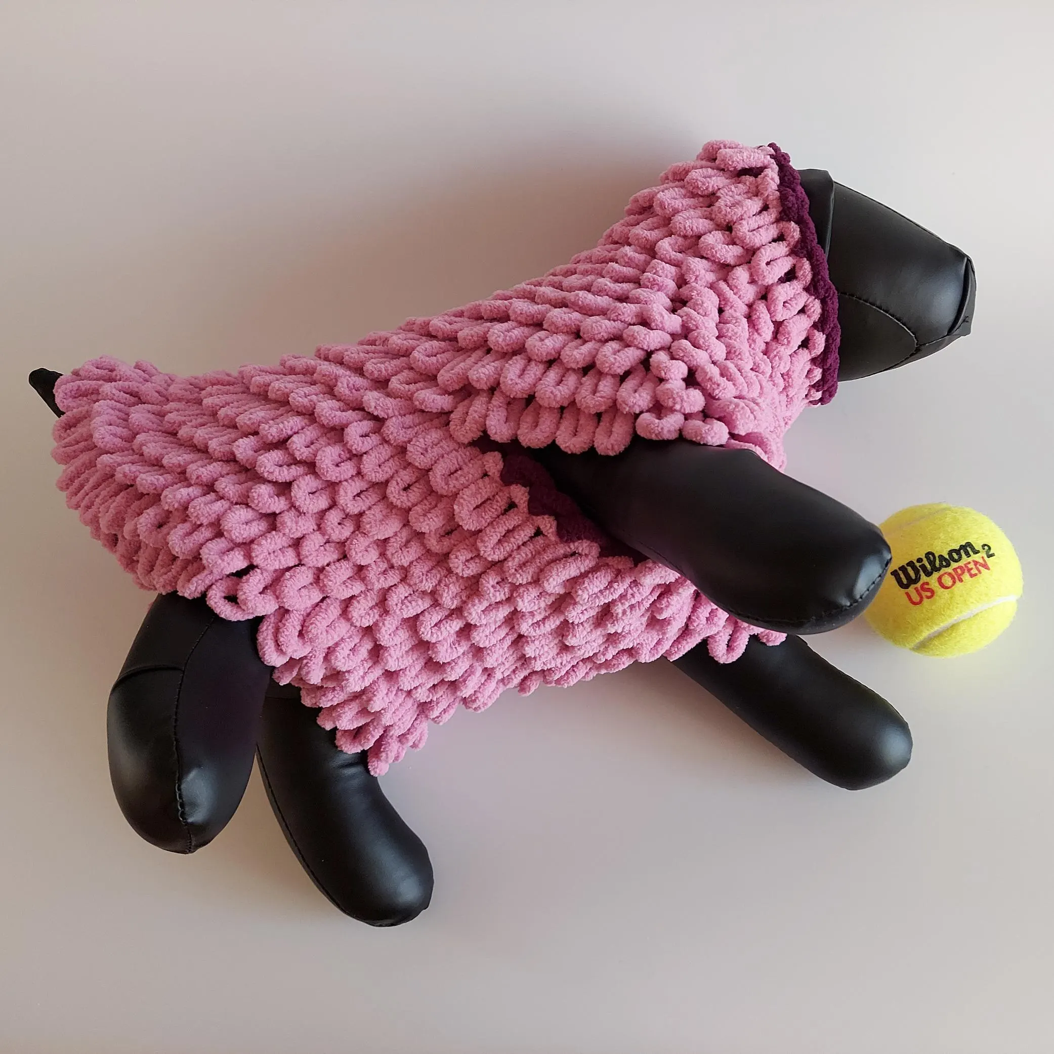 Pet Coat Knitting Pattern, Finger Loop Yarn, Small Medium Dog Cat (PDF Download)