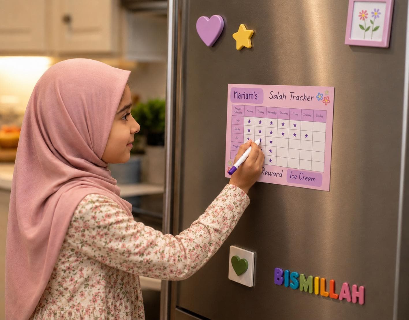 Personalized Name Islamic Prayer Schedule Personalized Salah Tracker for Girls Personalized Salah Routine Chart Personalized Muslim Prayer