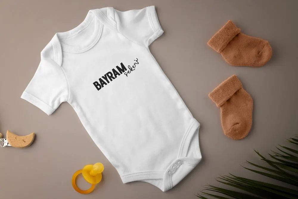 Bayram Şekeri Babybody personalisiert – hochwertige Geschenkidee zur Geburt, Taufe & Geburtstag aus 100% Baumwolle