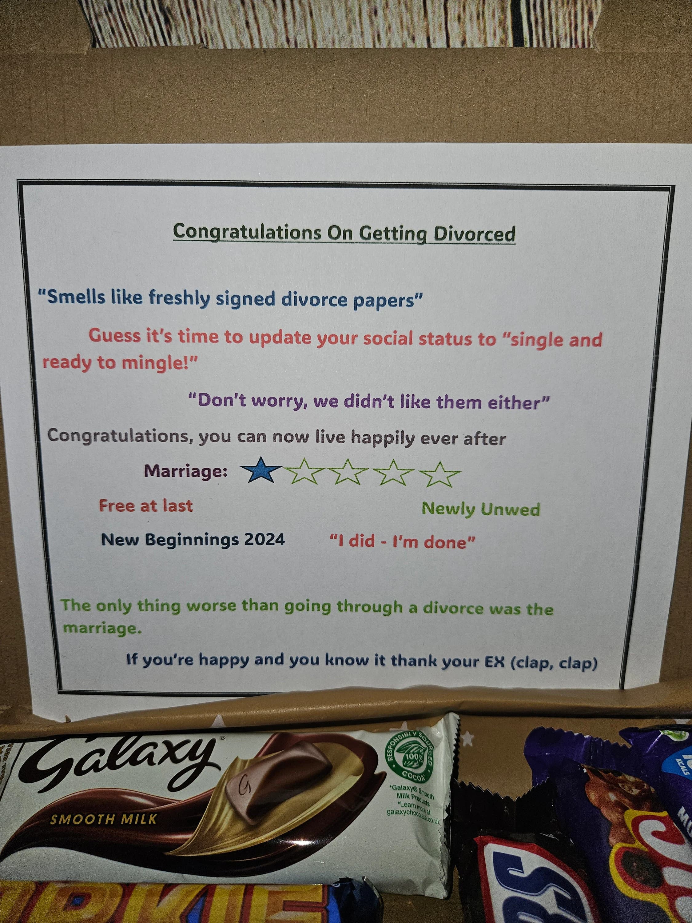 Congratulations on your divorce | Divorce gifts | You're divorced | Divorced gift box | Divorced sweet treats | Divorce hamper | Celebration - image 4