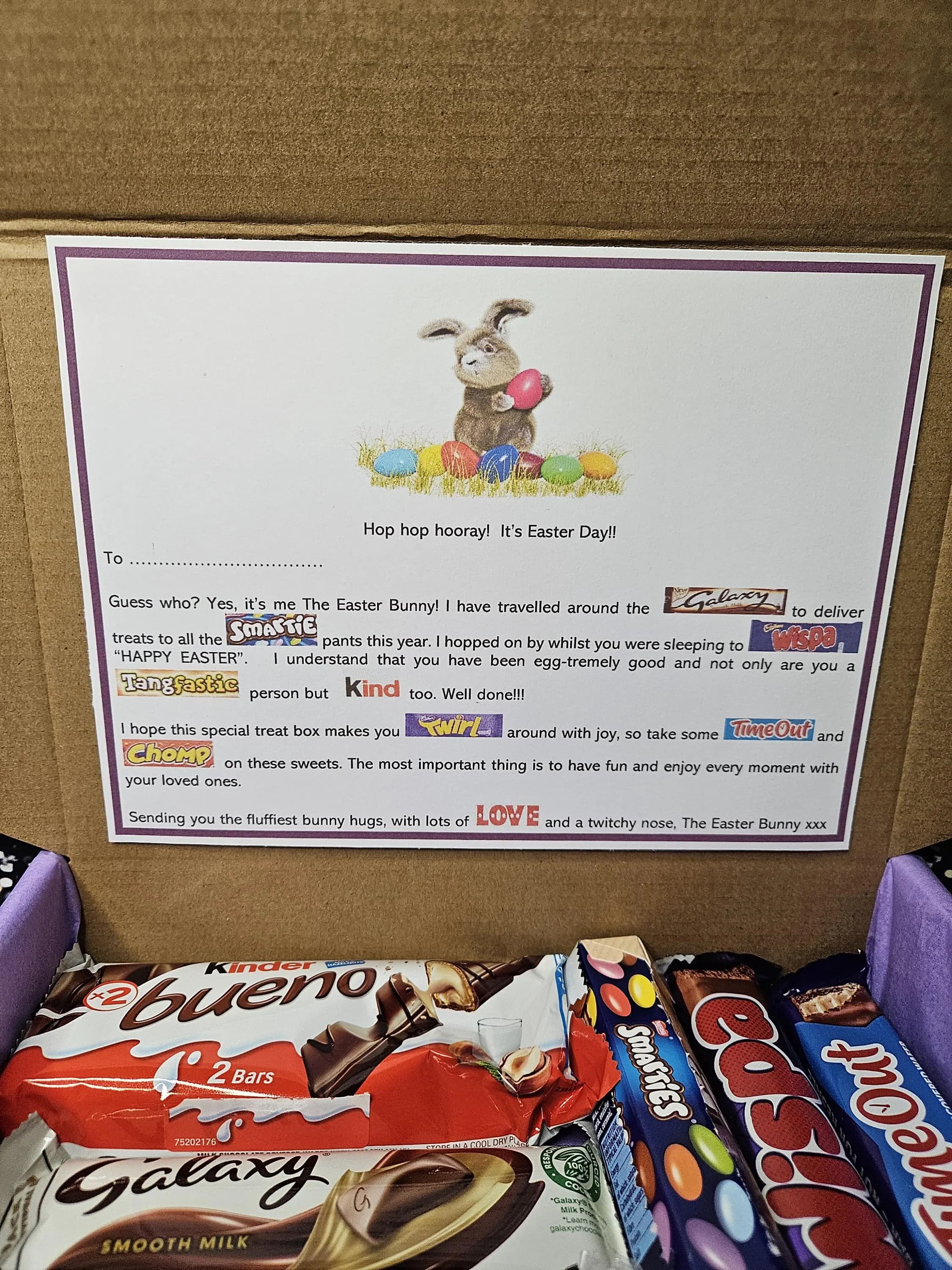 Personalised Easter Sweet Treat Box for children | Easter Hamper| Childrens Easter Treats | Sweet treats for children | Easter Treasure Hunt - image 3