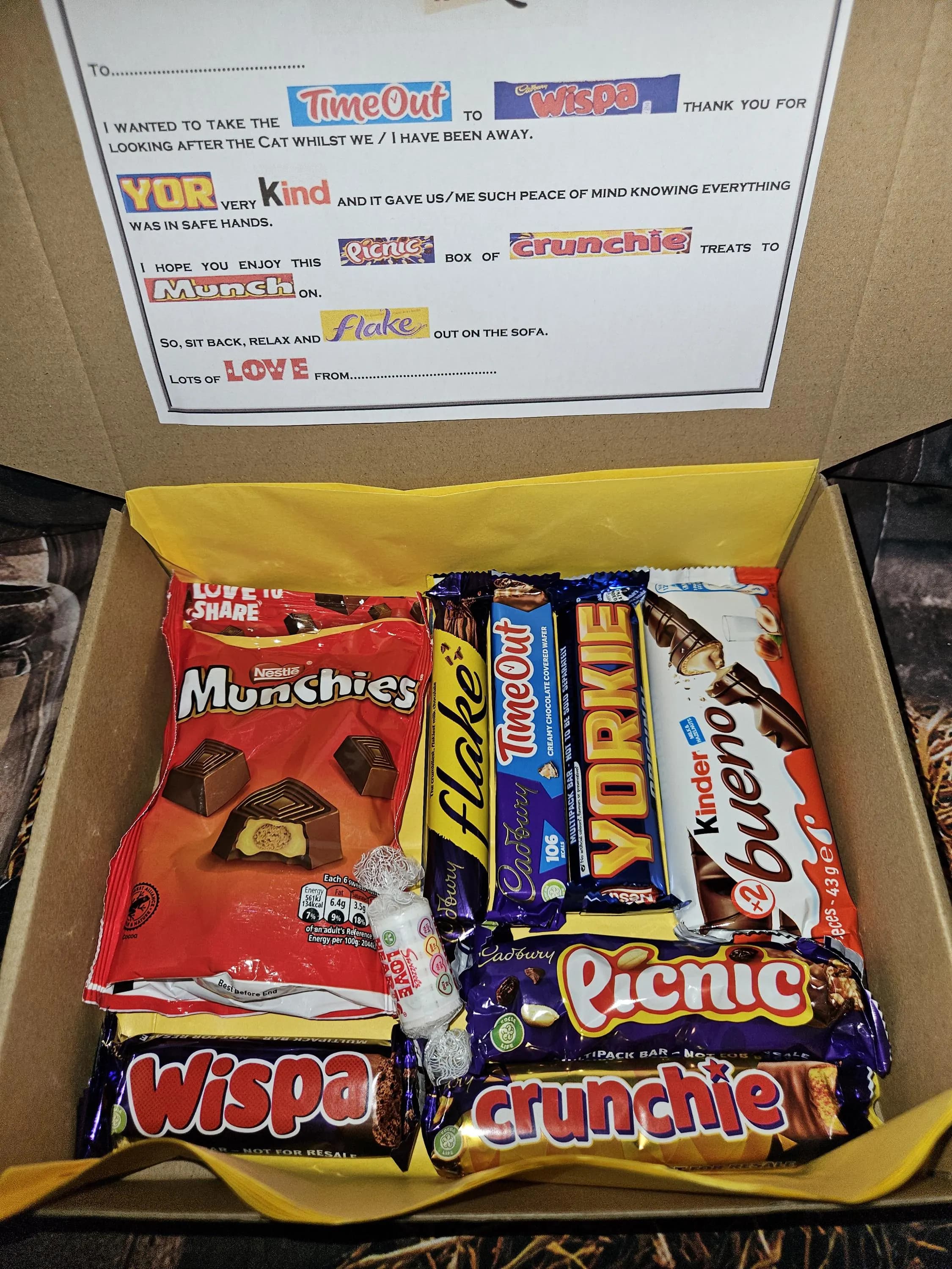 Cat Sitter Thank You Gift - Sweet Treats for Looking After the Cat - Pet Sitter Appreciation Box, Thank you sweet treat box , Pet gifts - image 4