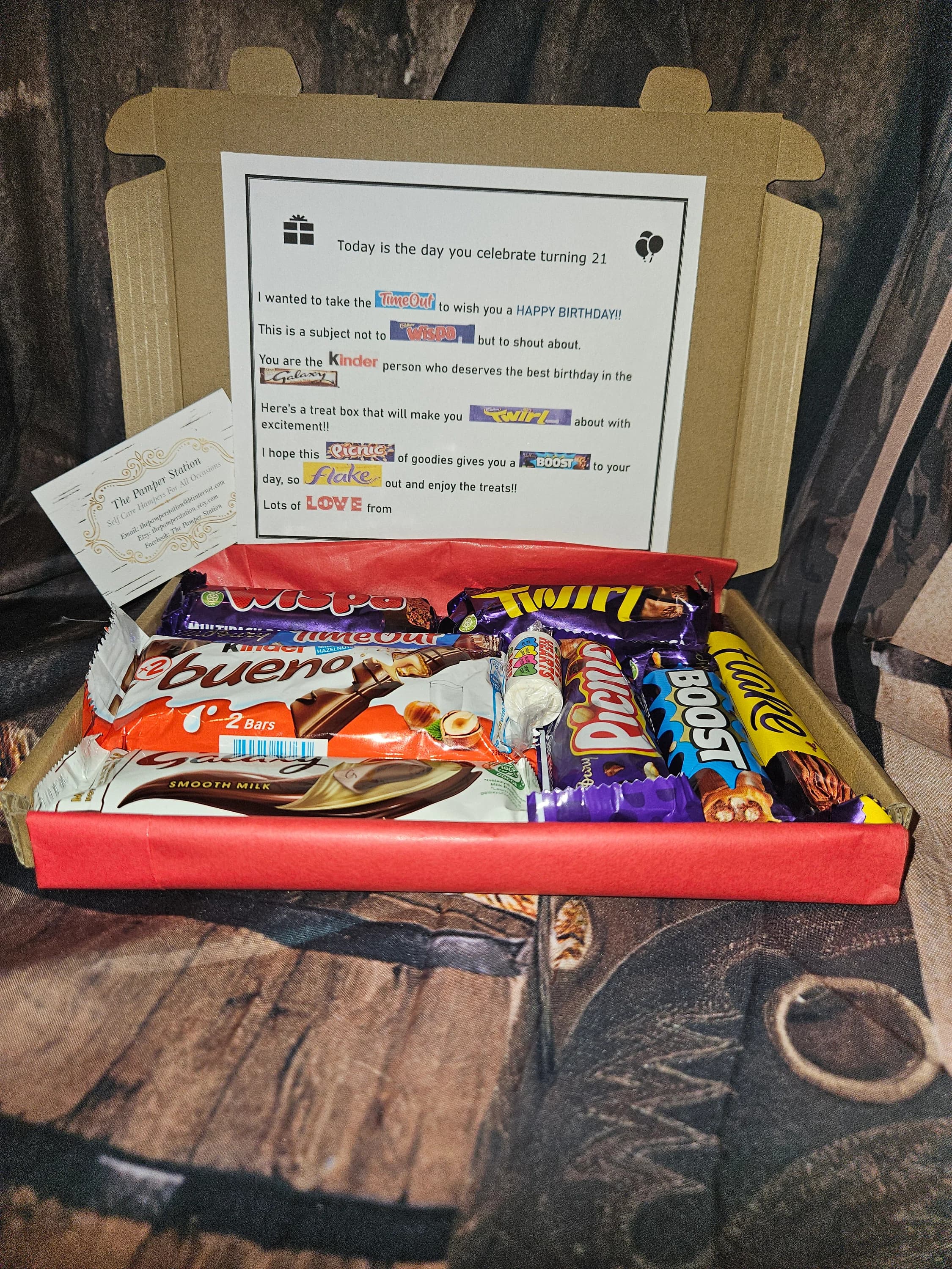 21st Birthday Gift Hamper | 21st Treat Box | Birthday Sweet Hamper | 21st Birthday Sweets | Teen birthday gift box | Sweet Treats | Poem - image 5
