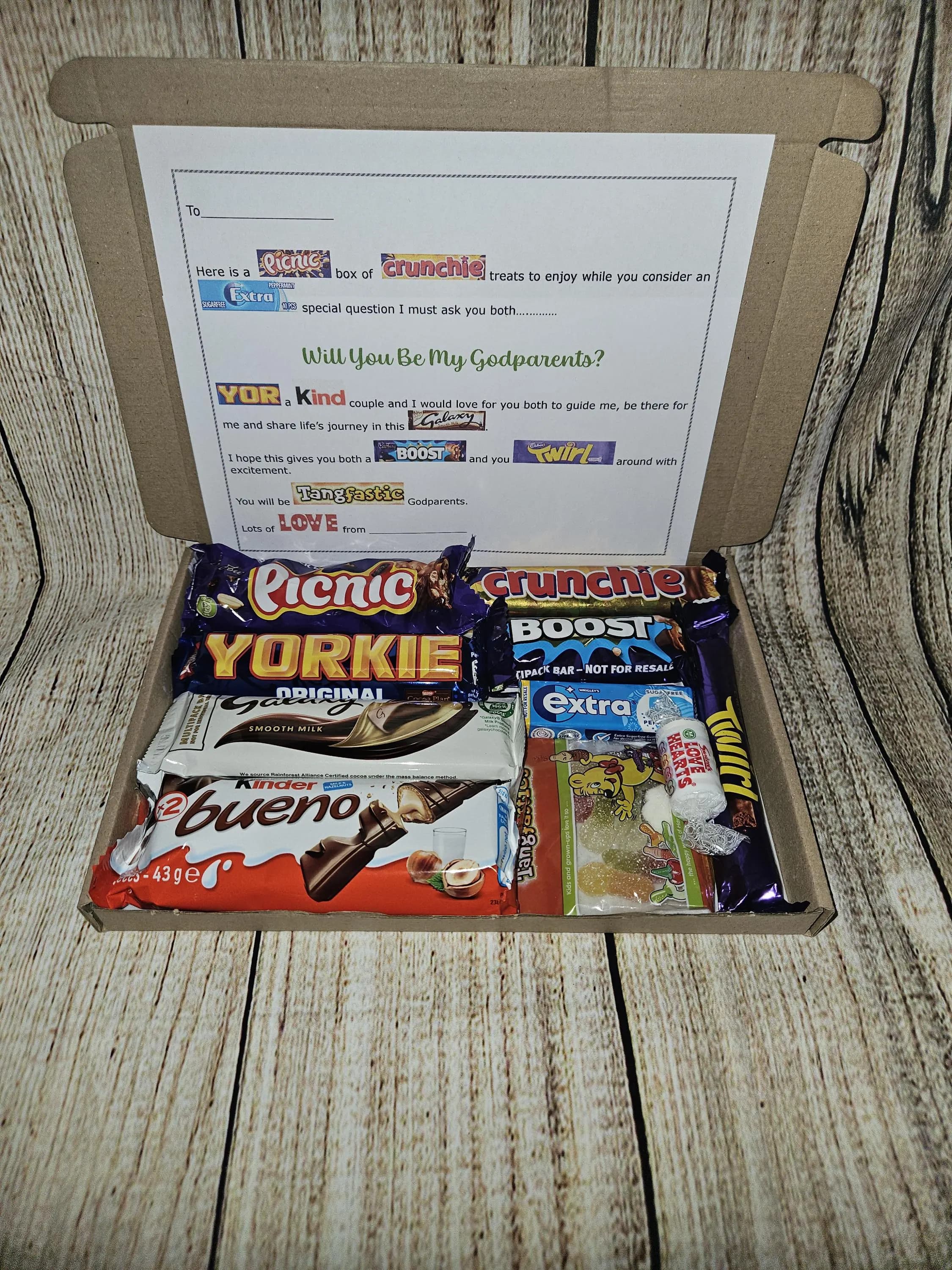 Will you be my godparents? | Sweet treat box | Personalised godparents gift | Custom godparent | Christening gifts for godparents - image 5