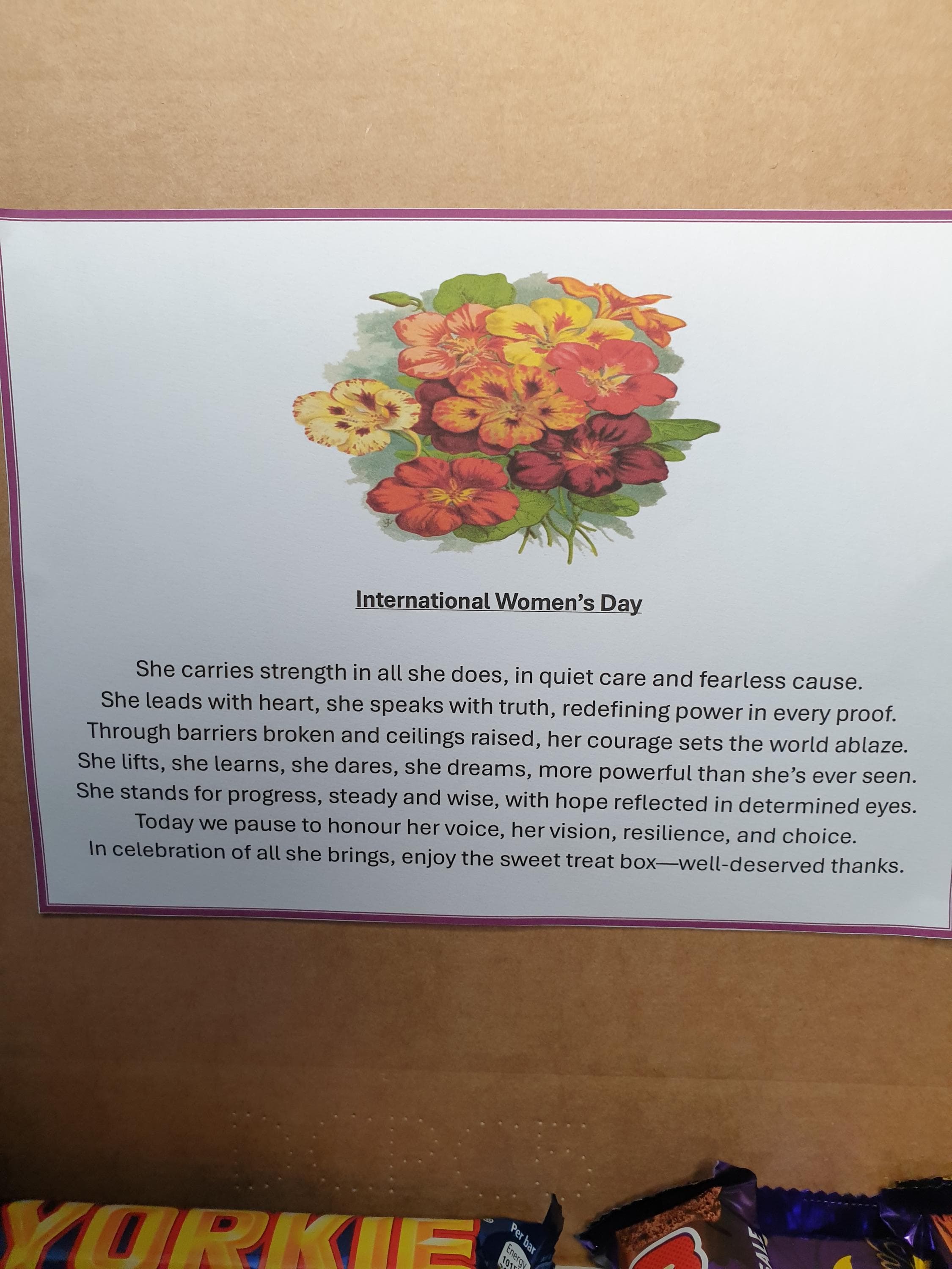 Women's Day Gift Box | International Women's Day Sweet Treat Box | Office Team Thank You | Thank You Gift Staff | Team Appreciation| - image 2