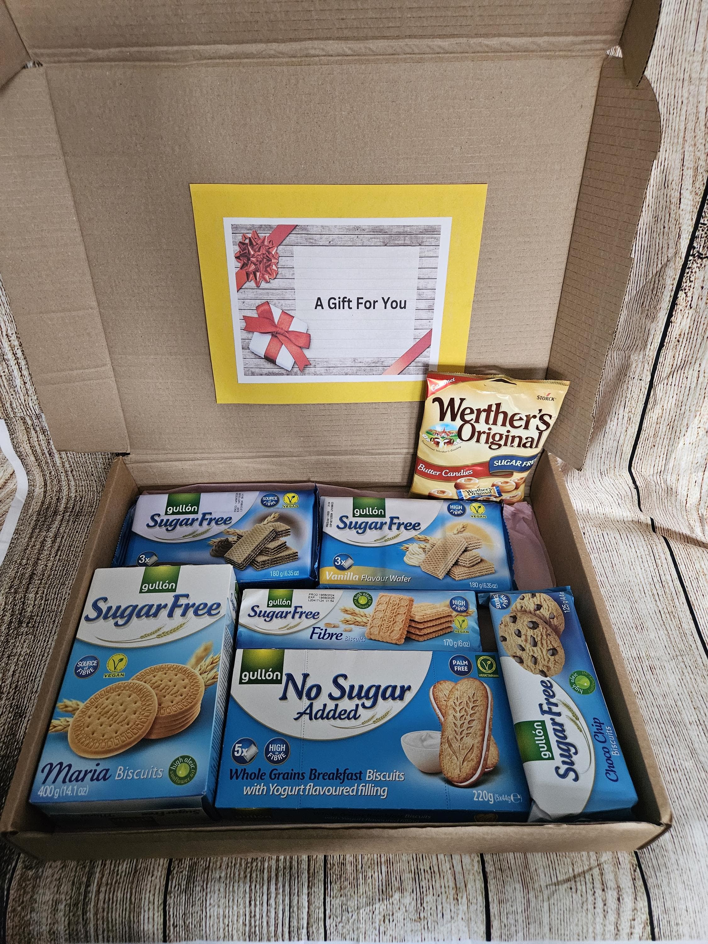 Diabetic Biscuit Treat Hamper | Sugar-Free Snacks Gift Basket | Diabetic-Friendly Sweets | Diabetic Hamper | Father's Day | Sugar free - image 2