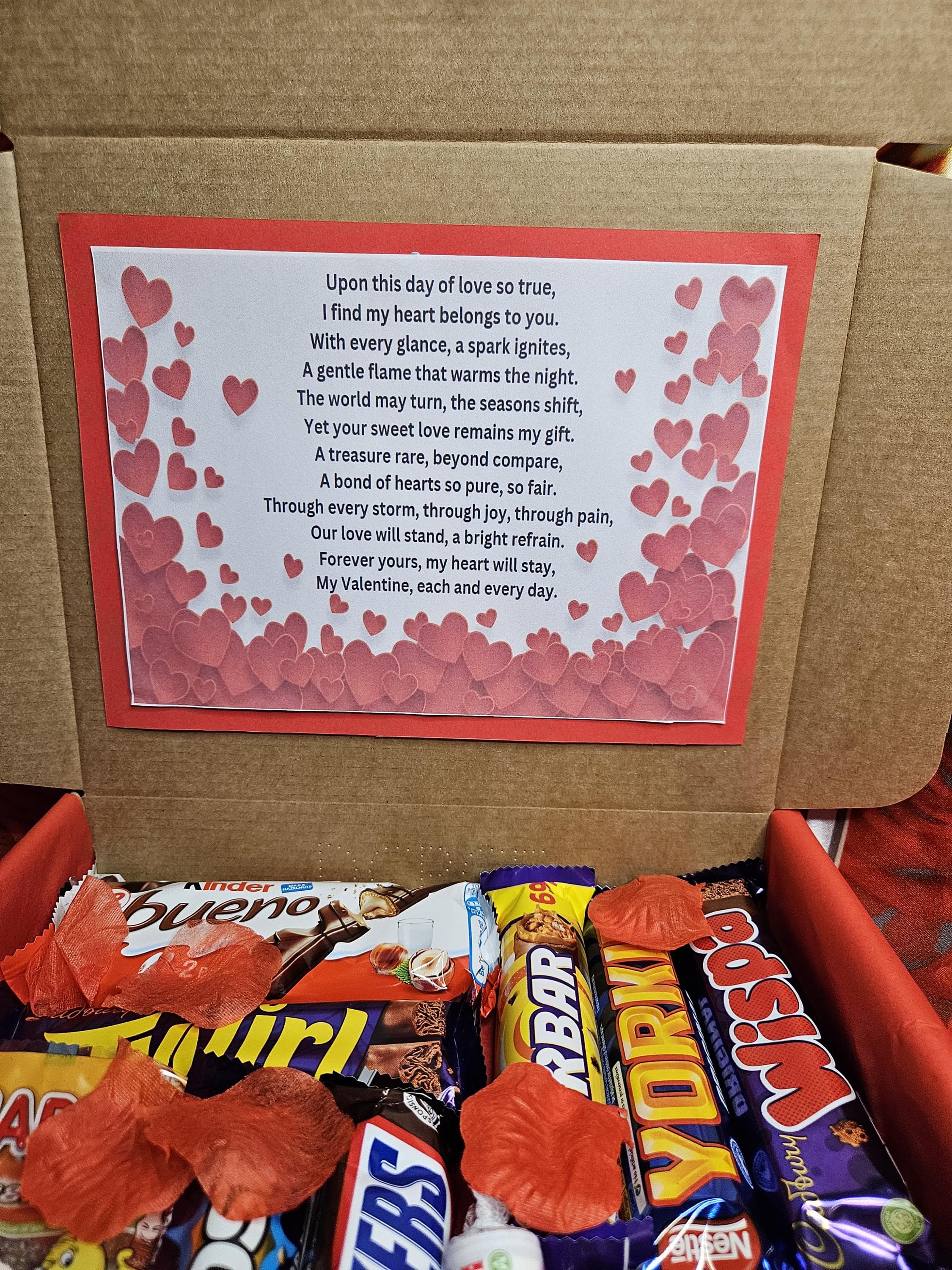 Happy Valentines Day Sweet Treat Box | Chocolate gift for her | Chocolate gifts for him | Personalised Valentines Sweets | Valentines Gift - image 2