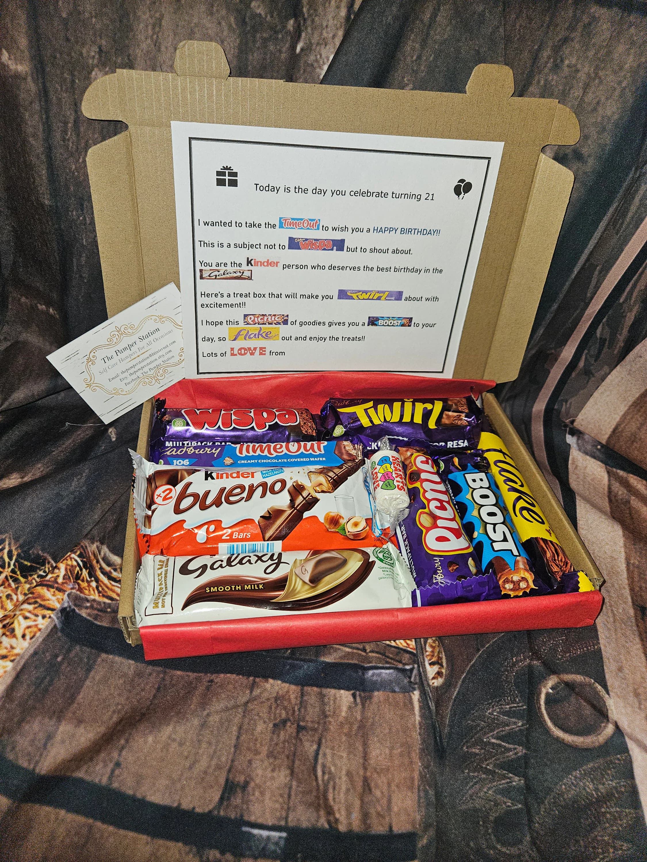 21st Birthday Gift Hamper | 21st Treat Box | Birthday Sweet Hamper | 21st Birthday Sweets | Teen birthday gift box | Sweet Treats | Poem - image 4