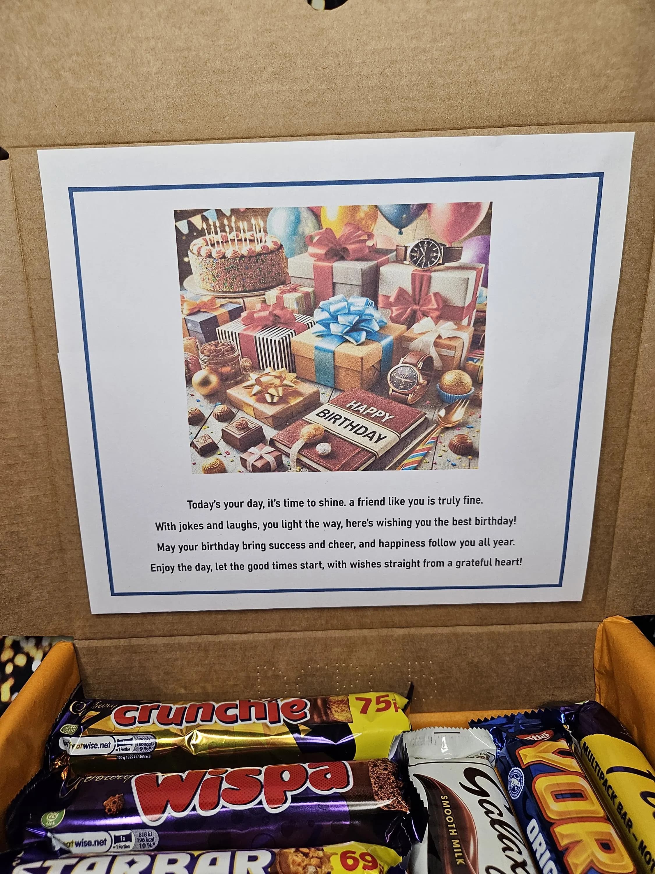 Personalised Male birthday sweet treat box for Work Bestie | birthday gift co worker | Birthday gift box | Office treats | Sweet treat box - image 5