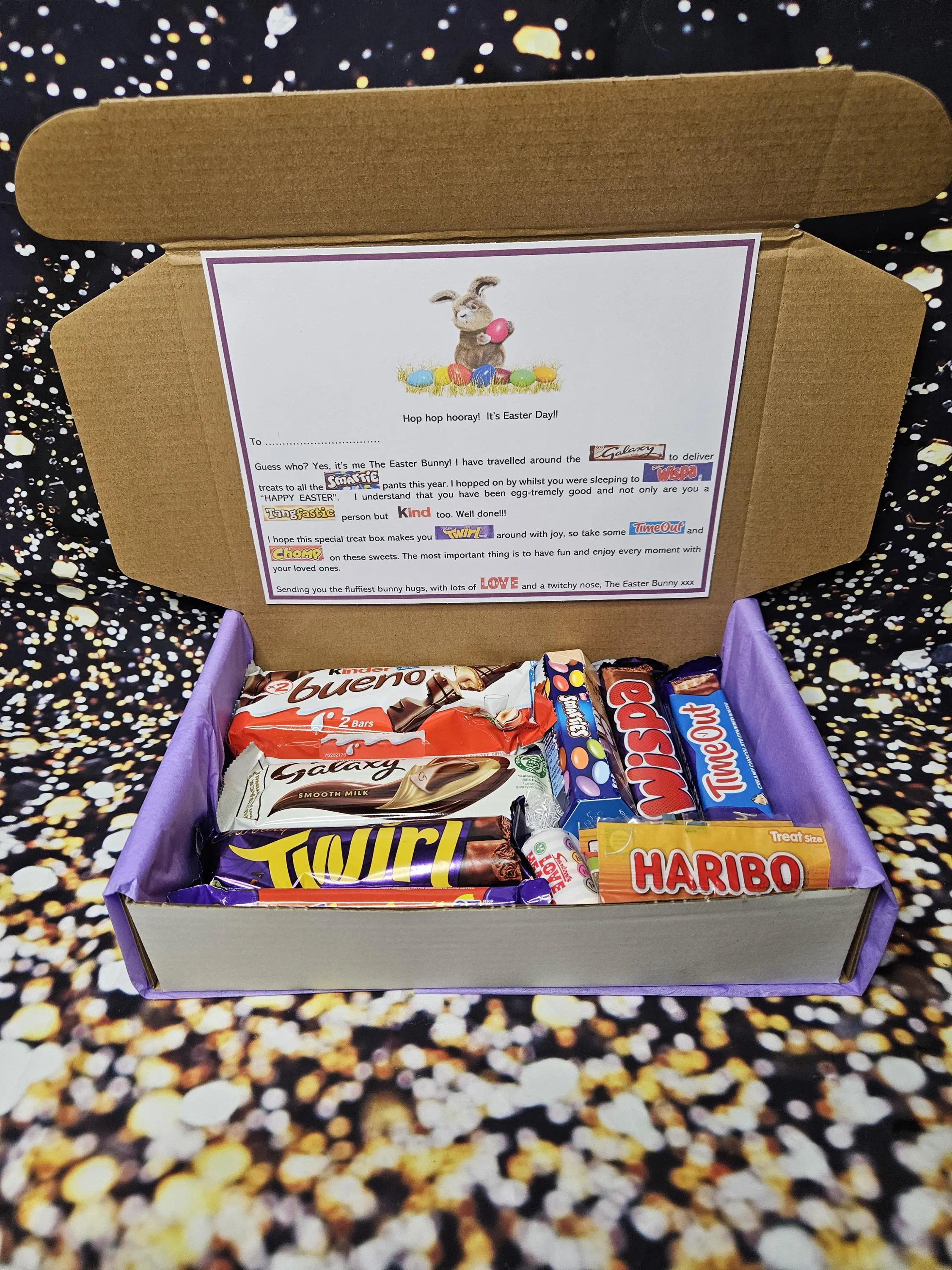 Personalised Easter Sweet Treat Box for children | Easter Hamper| Childrens Easter Treats | Sweet treats for children | Easter Treasure Hunt