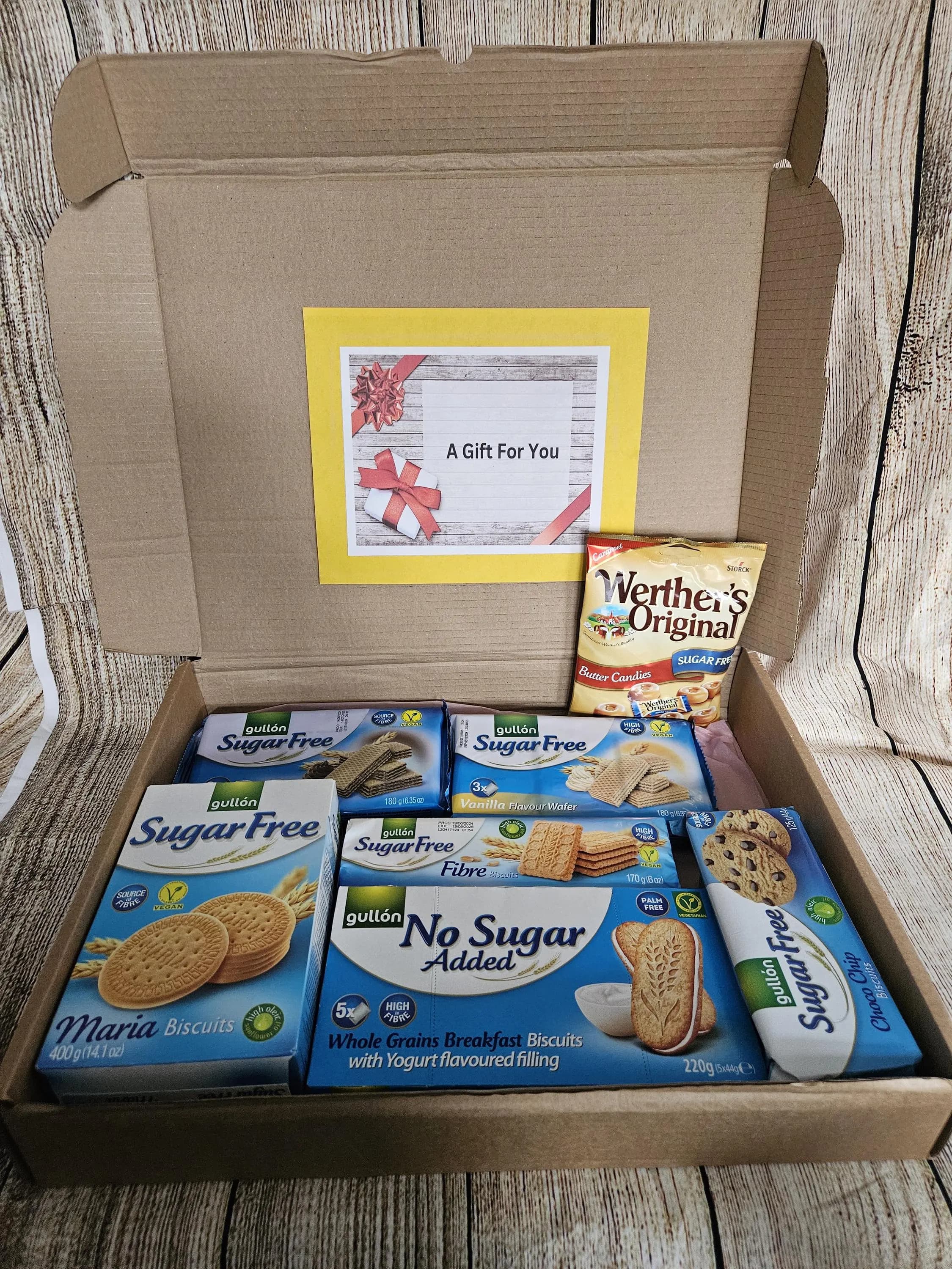 Diabetic Biscuit Treat Hamper | Sugar-Free Snacks Gift Basket | Diabetic-Friendly Sweets | Diabetic Hamper | Father's Day | Sugar free