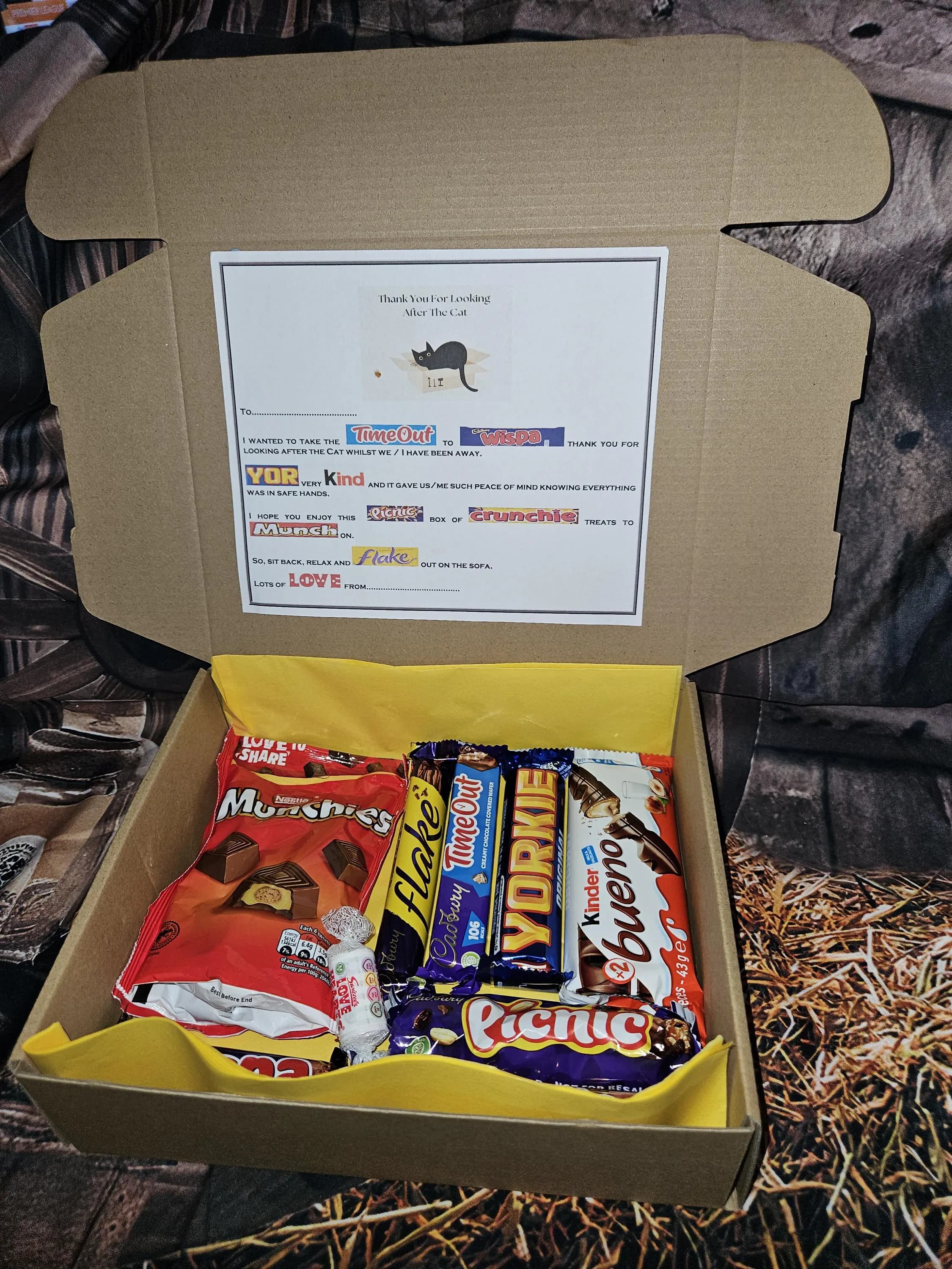 Cat Sitter Thank You Gift - Sweet Treats for Looking After the Cat - Pet Sitter Appreciation Box, Thank you sweet treat box , Pet gifts - image 3