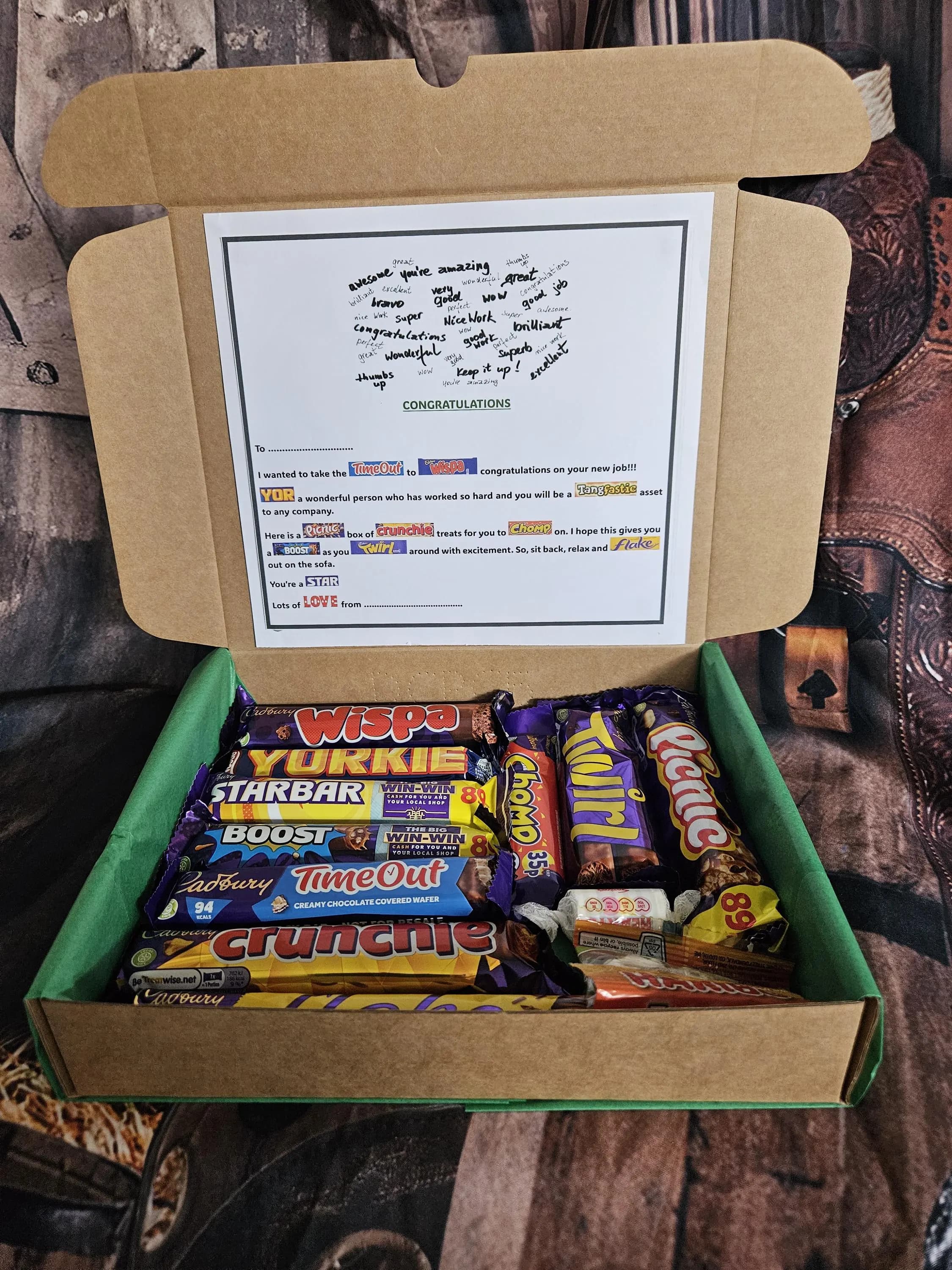 New Job Gift Box | Sweet Treats Congratulations | Congrats on New Job Gift | Personalised Edible Gift | Career Celebration Box| Sweet treat