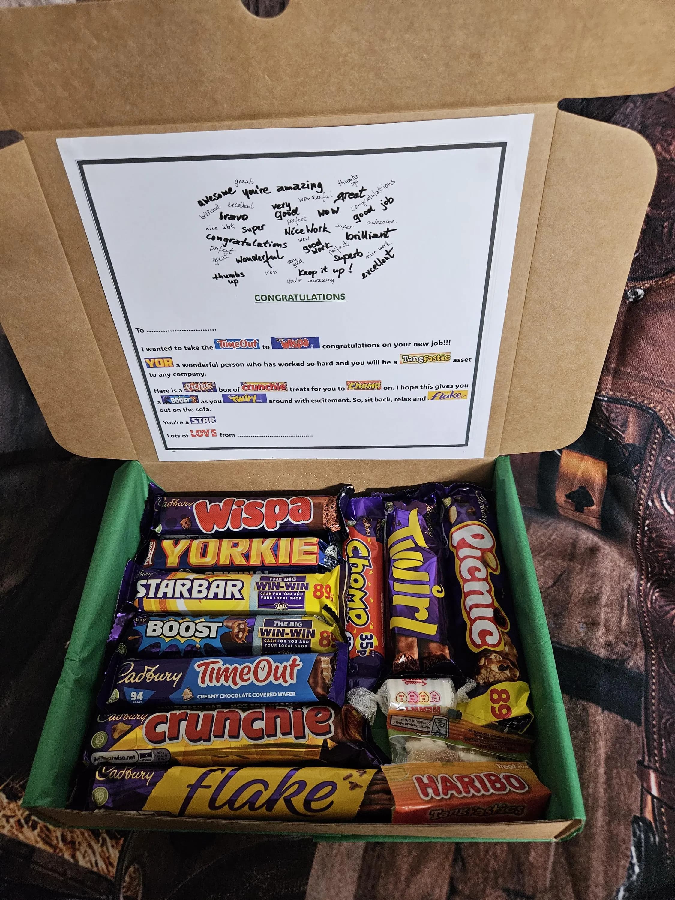 New Job Gift Box | Sweet Treats Congratulations | Congrats on New Job Gift | Personalised Edible Gift | Career Celebration Box| Sweet treat - image 2