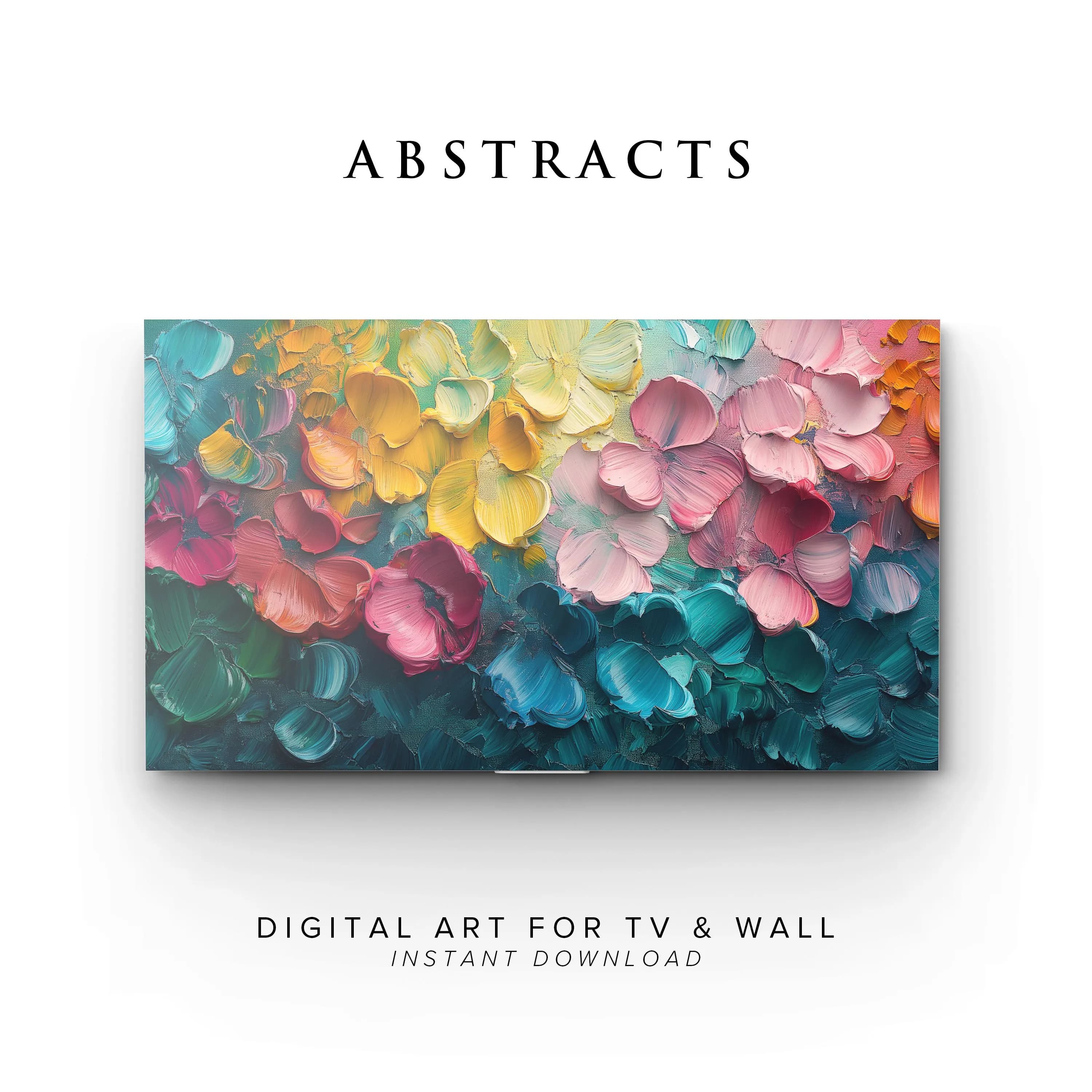 Floral Abstract Art for Samsung Frame TV: Vibrant Texture (Digital Download) - image 5
