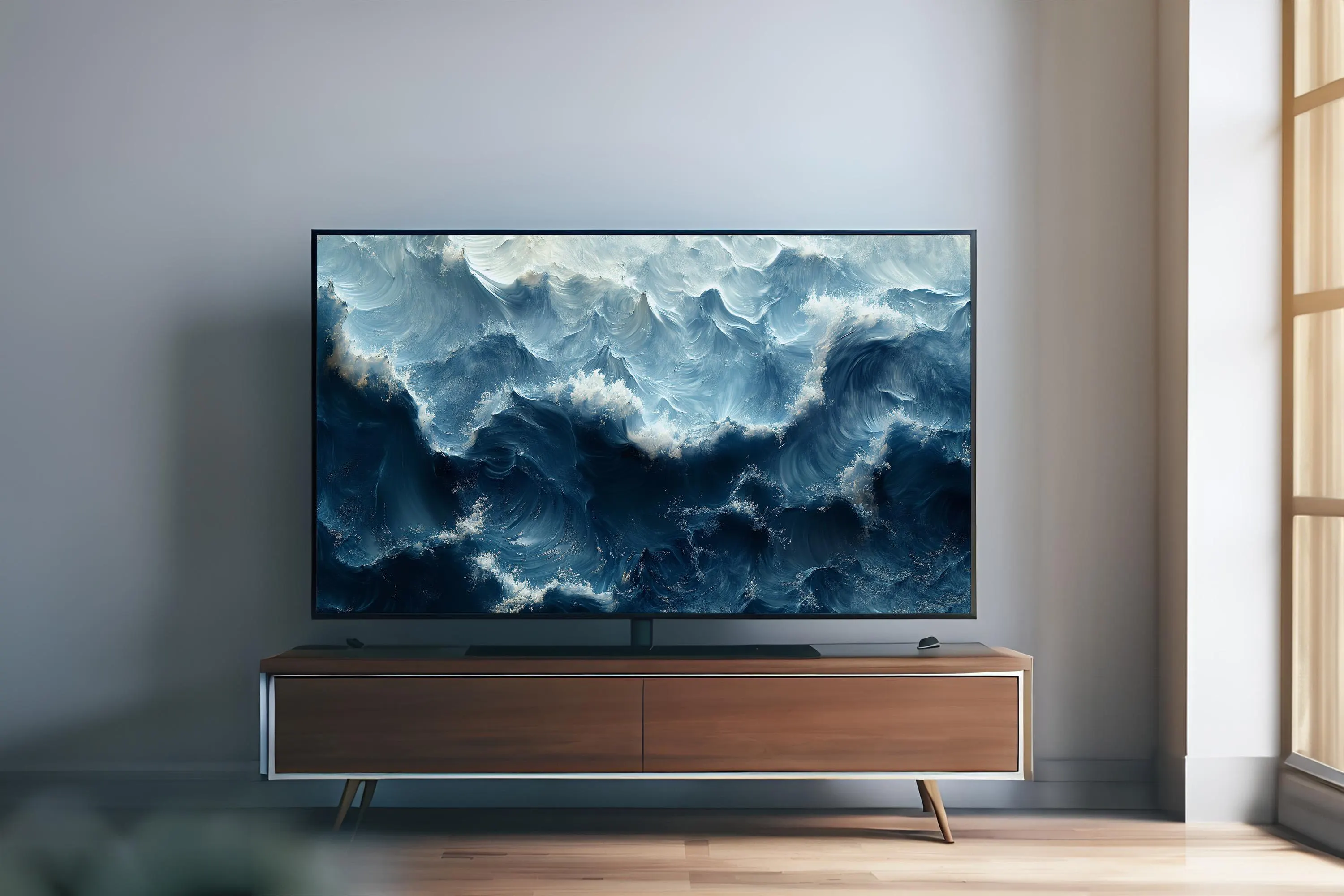 Samsung Frame TV Art Abstract Ocean Waves Coastal (Digital Download) - image 4
