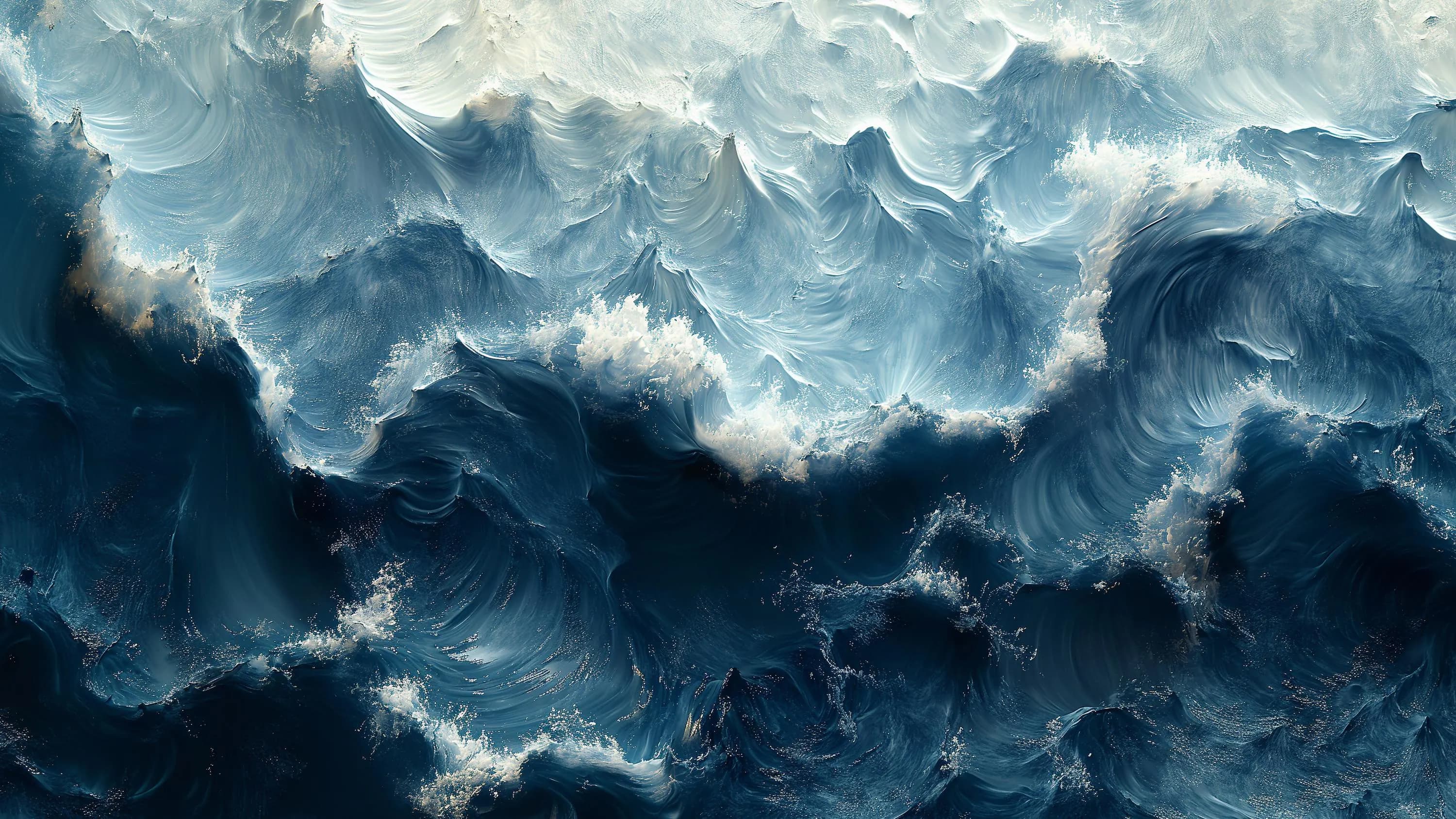 Samsung Frame TV Art Abstract Ocean Waves Coastal (Digital Download) - image 3