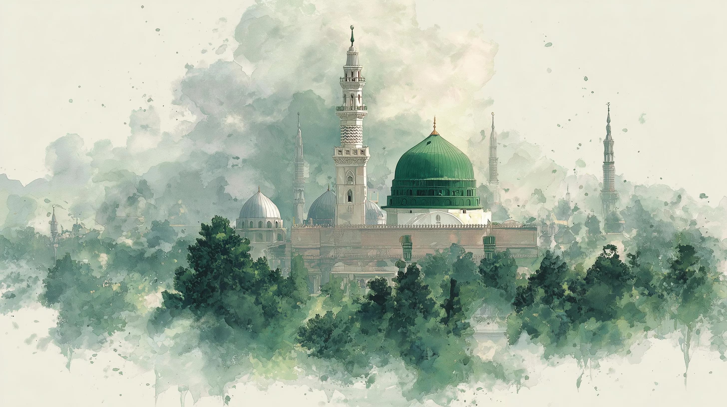 Samsung Frame TV Art Masjid An Nabawi Green Dome | Madinah Islamic Wall Art | Digital Download - image 2