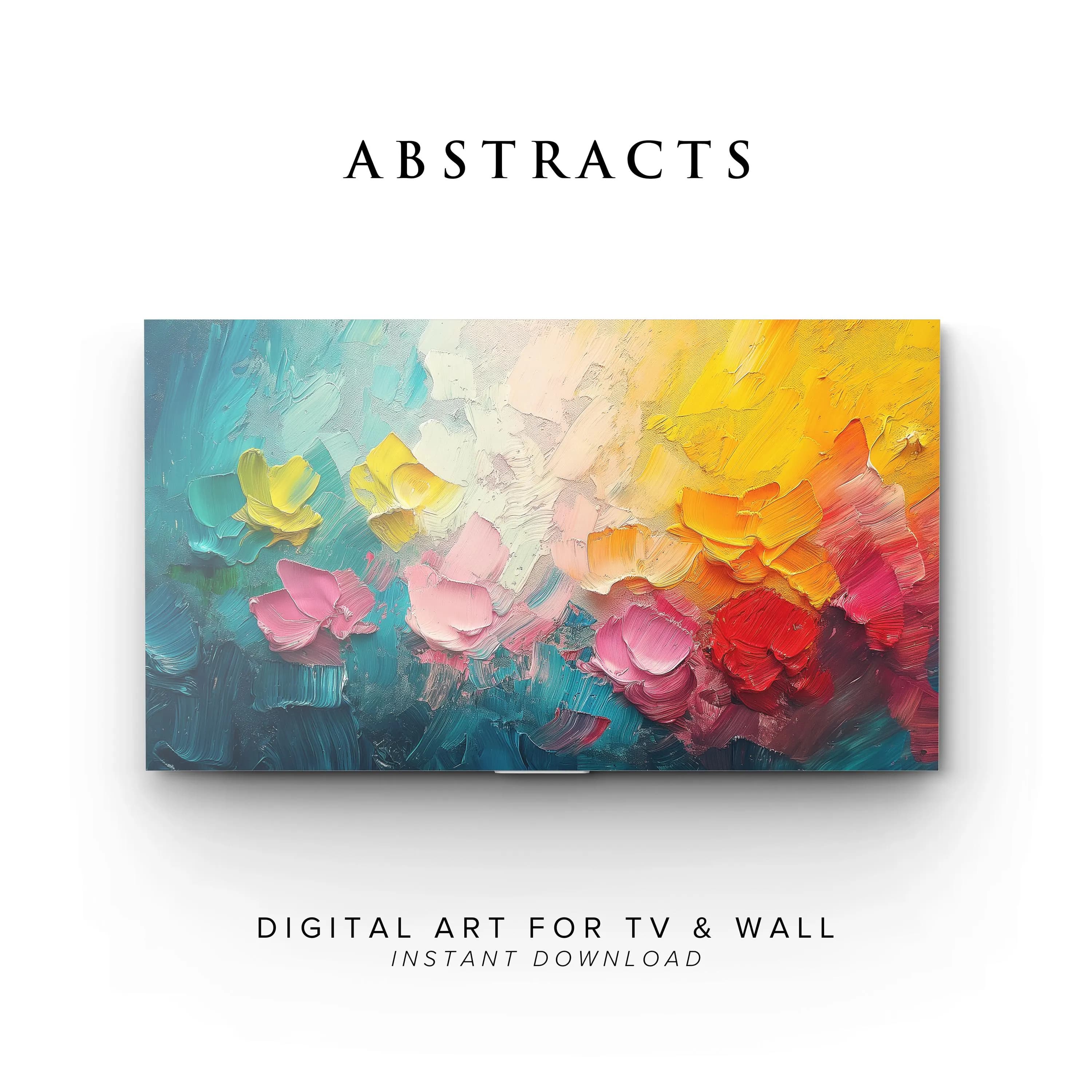 Floral Abstract Art for Samsung Frame TV: Vibrant Texture (Digital Download) - image 2