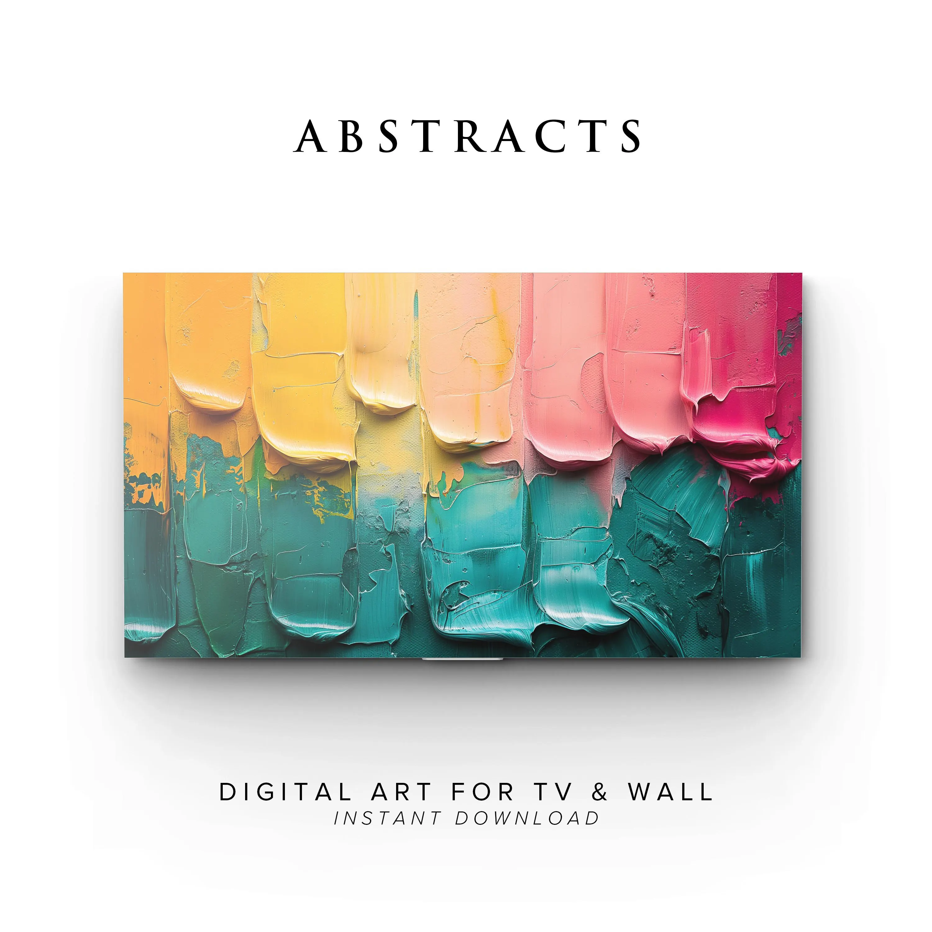 Floral Abstract Art for Samsung Frame TV: Vibrant Texture (Digital Download) - image 4