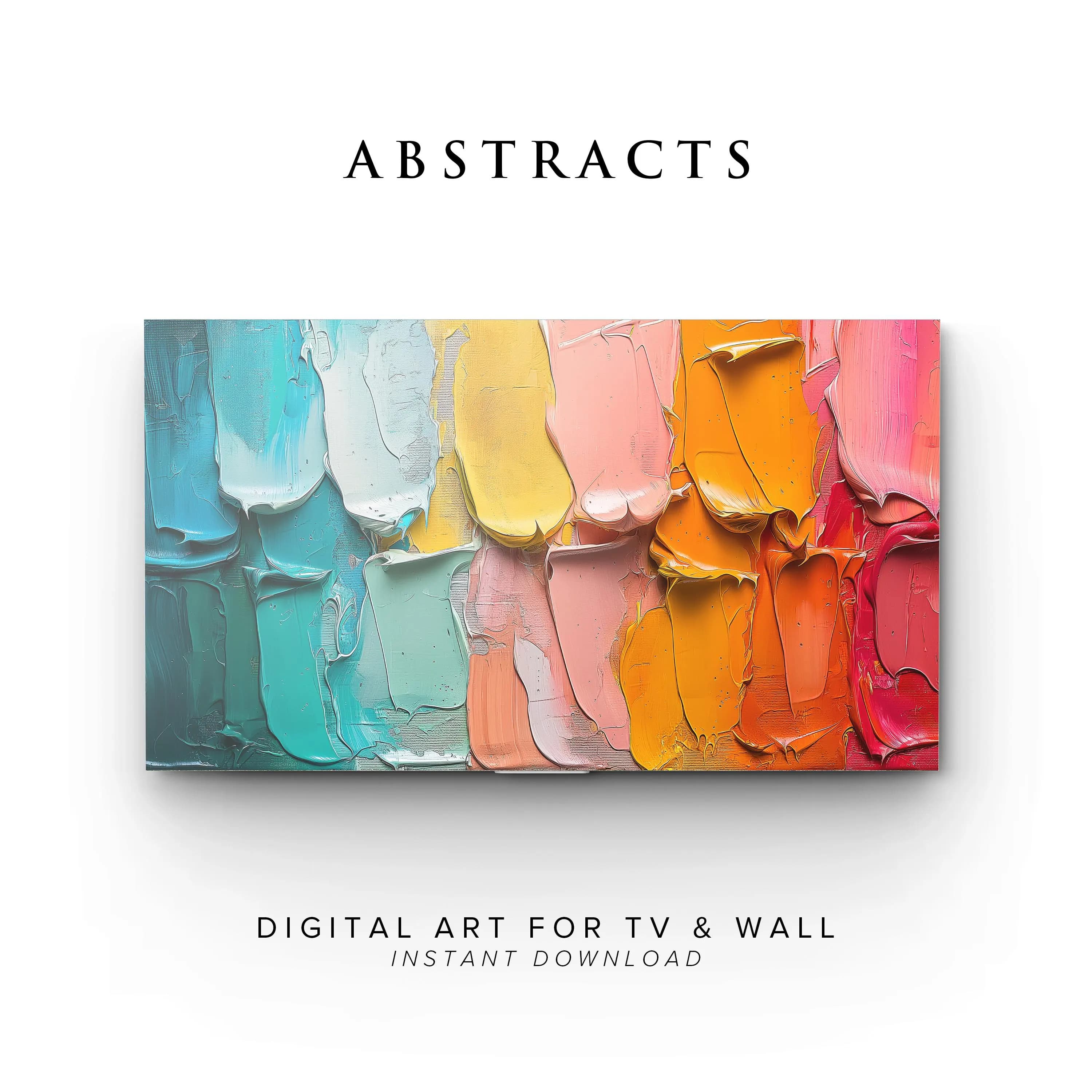 Floral Abstract Art for Samsung Frame TV: Vibrant Texture (Digital Download) - image 3