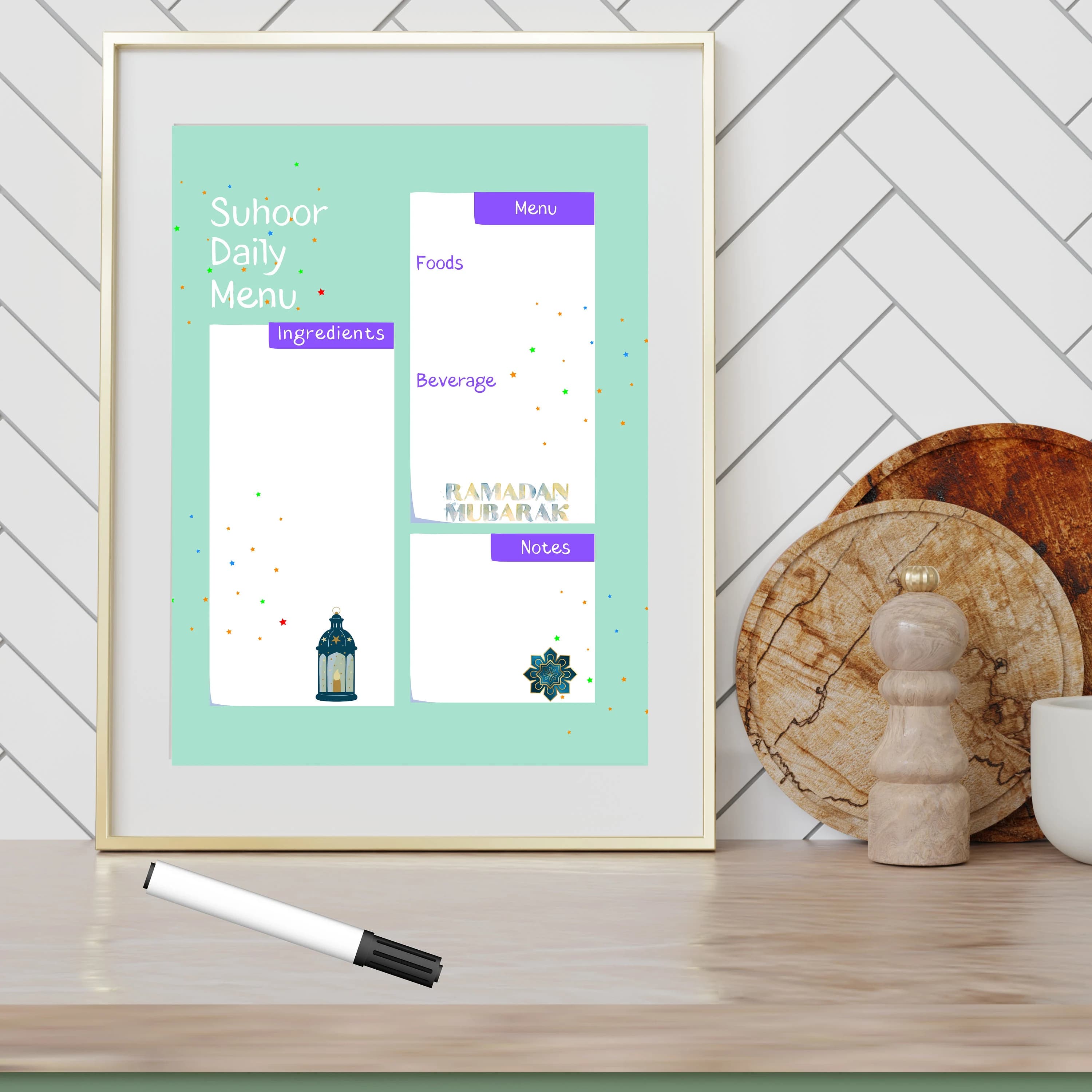 Ramadan Suhoor Menu Planner for Kids: Islamic Printable (Digital Download) - image 4