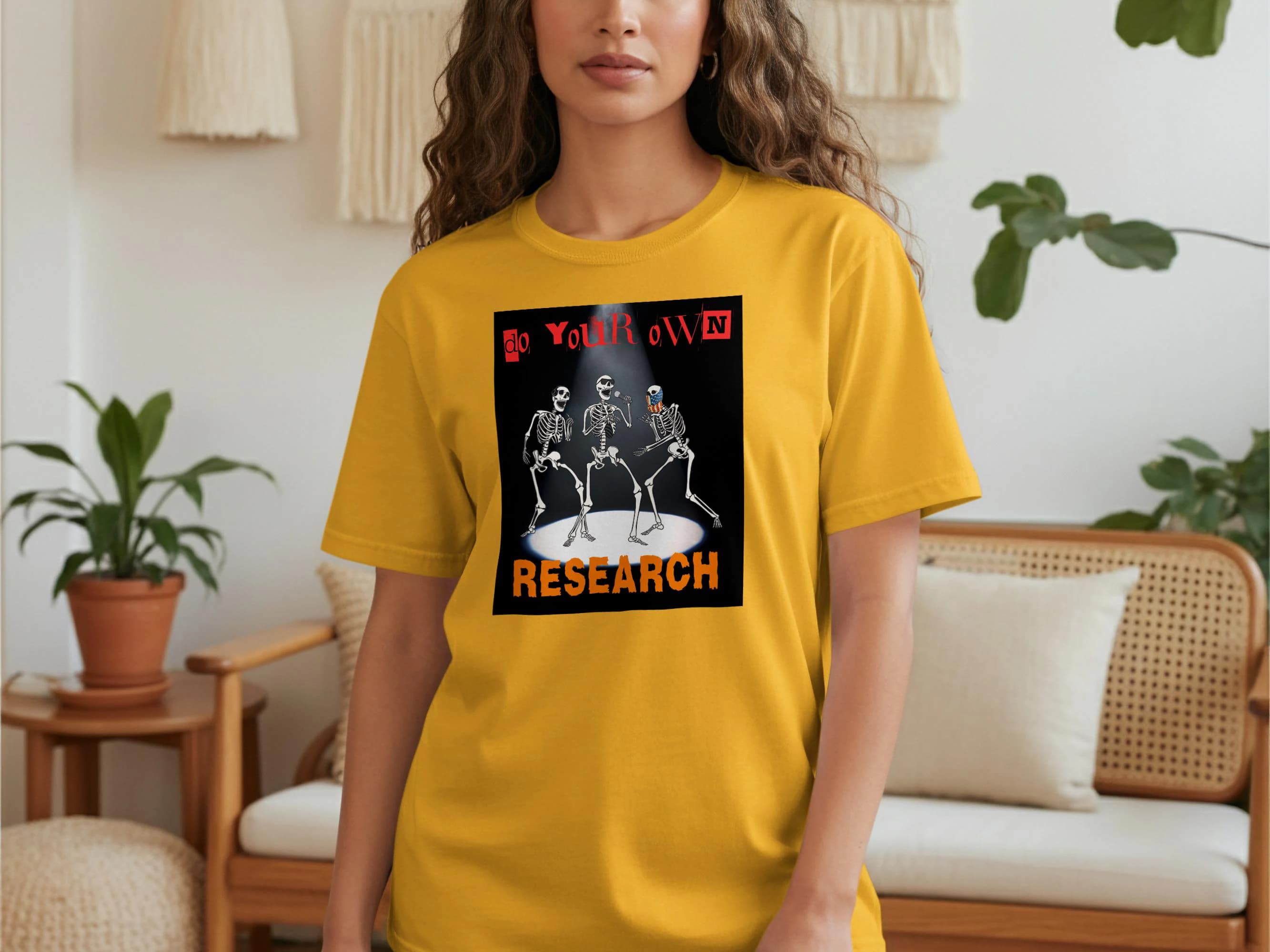 Wise Dancing Skeletons Hear Speak See No Evil subtle "Do Your Own Research" Anti Maga Halloween Shirt Dancing Skulls antifa anti ice Tee