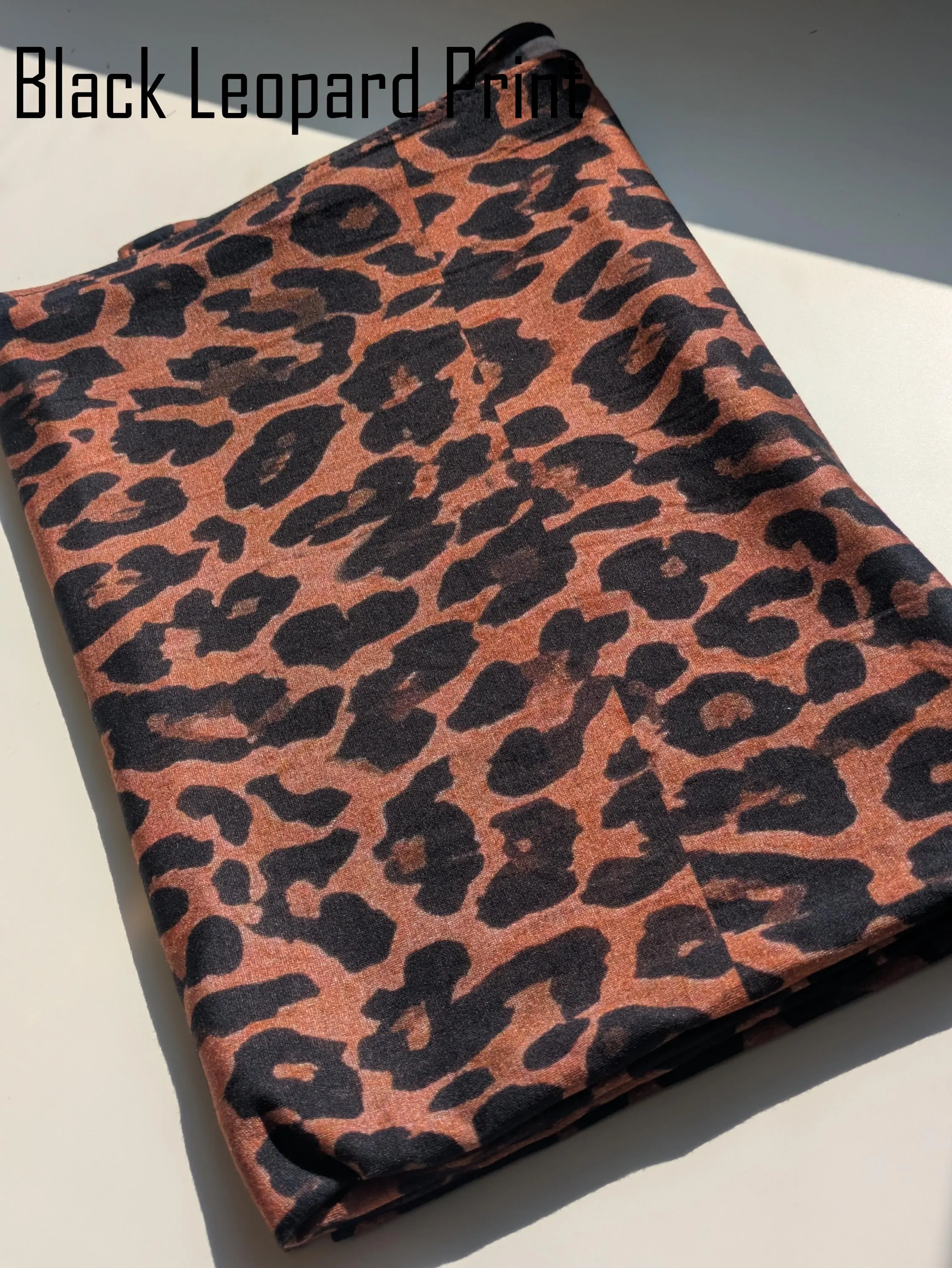 Animal Print Jersey Hijab | Soft Non Transparent Hijab | One Sided Printed Headscarf - image 3