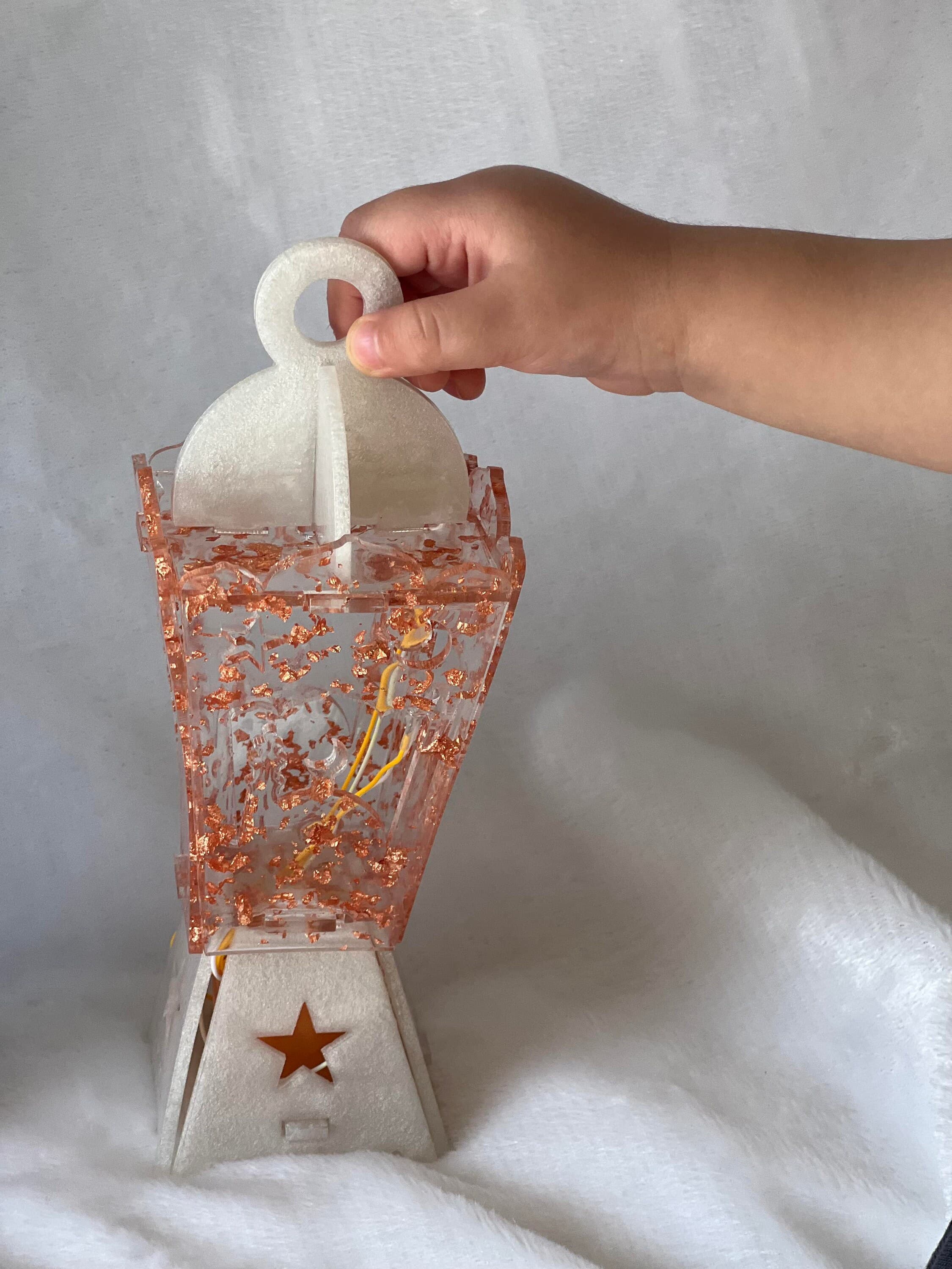 Handmade Resin Ramadan Lantern: Eid Gift with Light & Sound - image 5