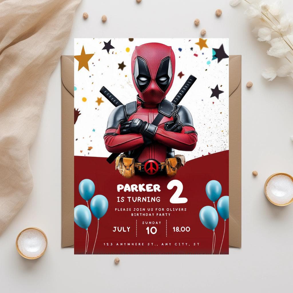 Editable Superheroes Birthday Invitation: Kids Party (Digital) - image 5