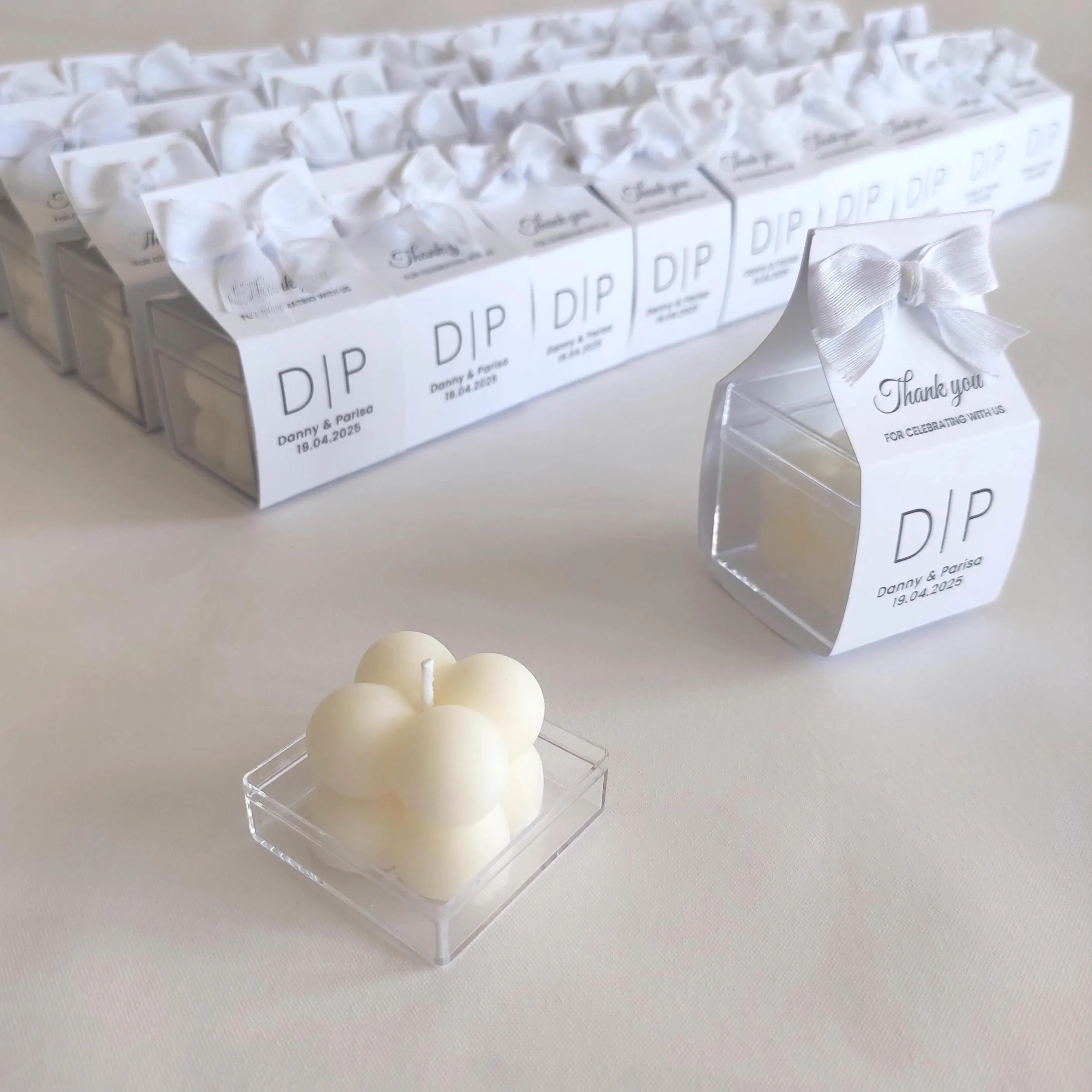 Personalized Bubble Candle Favors: Bridal Shower, Wedding, Bridesmaid Gifts