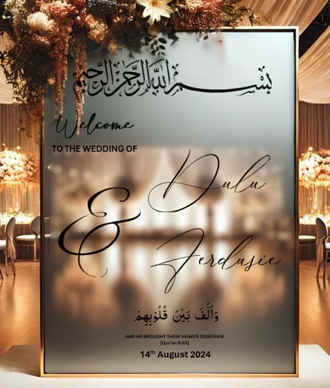 Personalised Wedding Sign Vinyl Decal: Welcome to the Wedding Of... Wedding Vinyl Decal - image 2