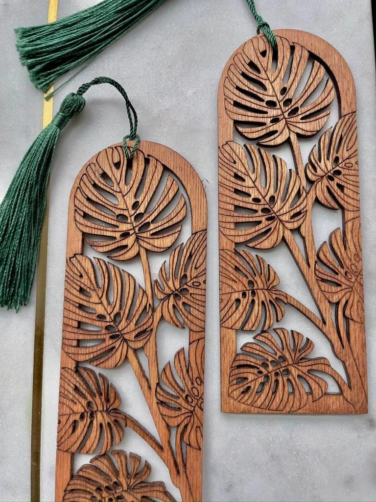 Monstera Wood Bookmark