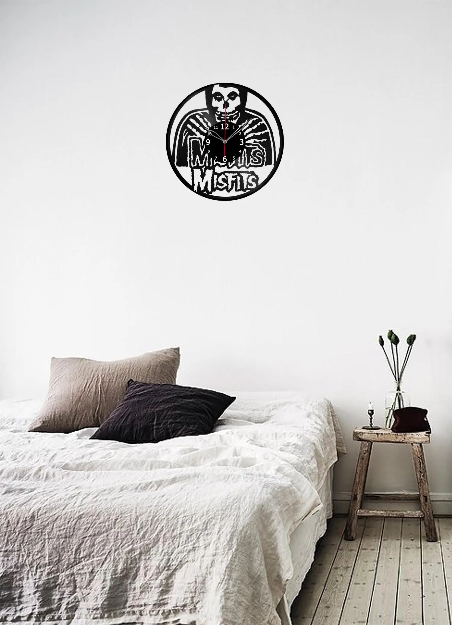 MISFITS Clock with LED Light Wall Art MISFITS Decor Rock Band Wall Clock Custom Order Personalized Vinyl Record Wall Clock Misfits Gift - image 3