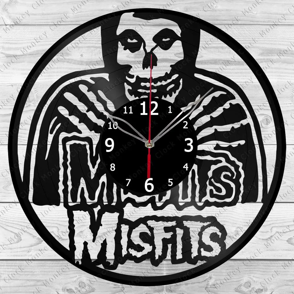 MISFITS Clock with LED Light Wall Art MISFITS Decor Rock Band Wall Clock Custom Order Personalized Vinyl Record Wall Clock Misfits Gift - image 2