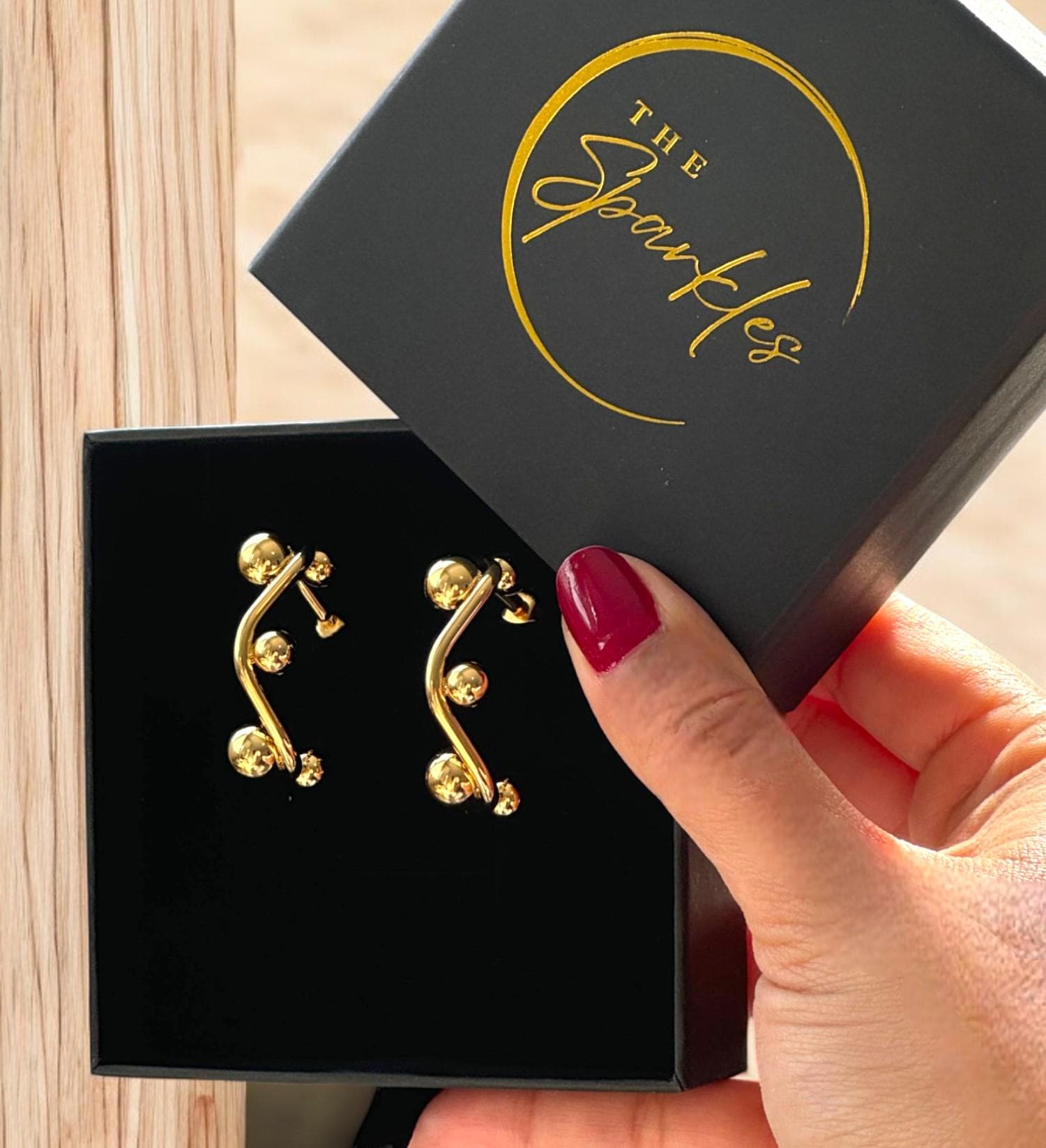 Gold Plated Earrings | Chic Minimalist Trendy Earrings | Real Gold Plated | Casual & Formal Wear | Gift Ideas for Her | Traditional Presents. Round Hoop Gold Earrings. Traditional wear