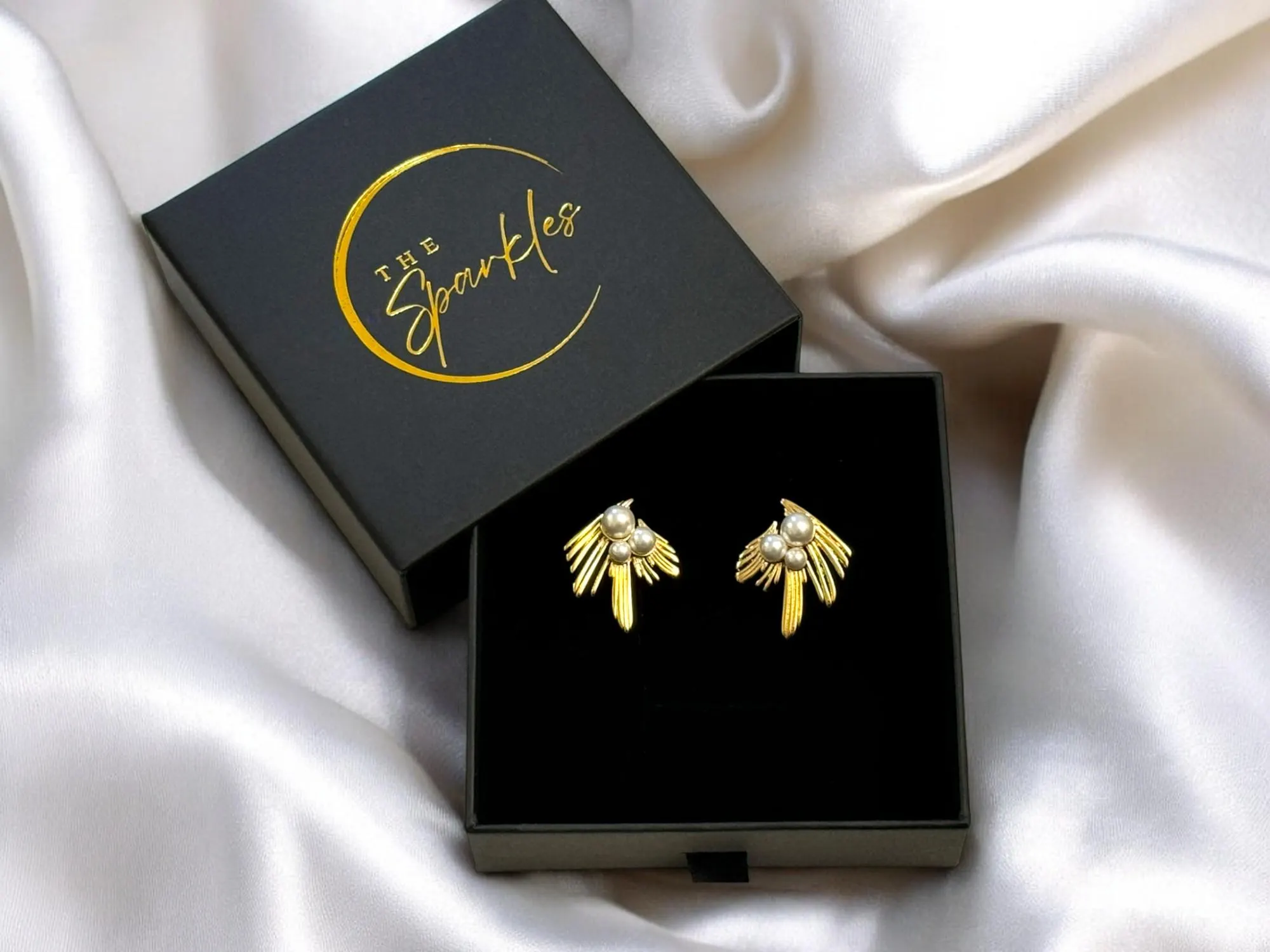 Gold & Pearl Earrings: 18K Dipped Chic Tops - image 3