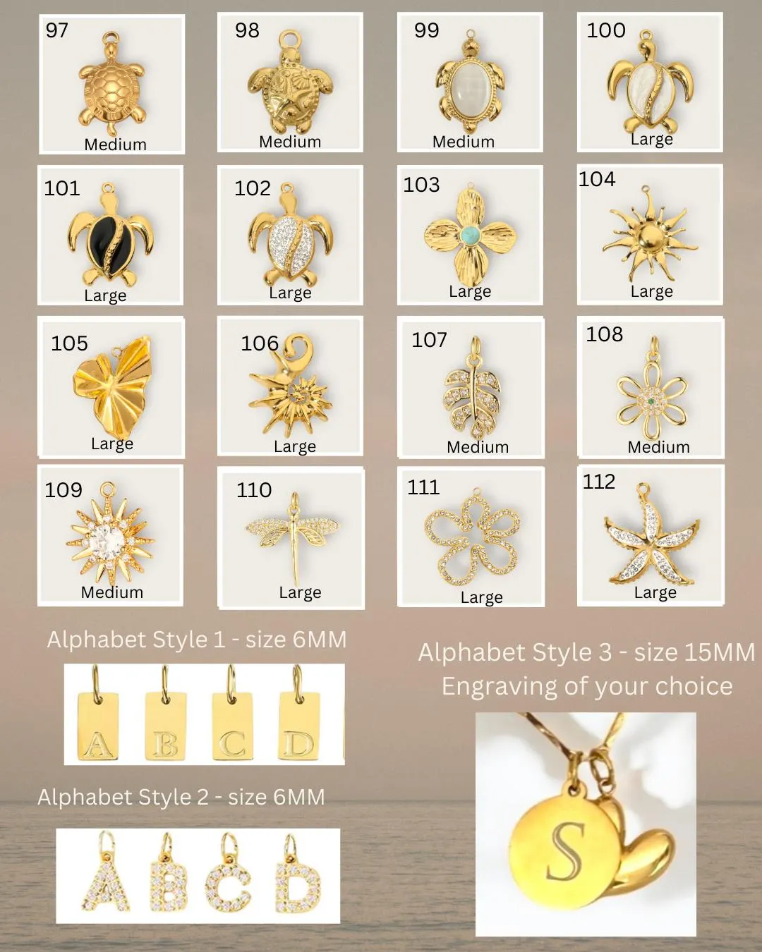 Pick yourchams, alphabets