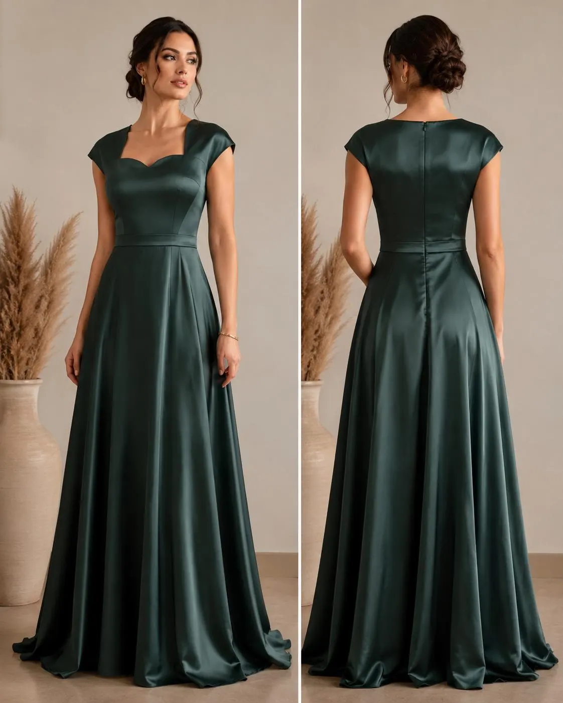 Elegant Satin Evening Dress Sewing Pattern PDF-Maxi Evening Dress Pattern-Bridesmaid Dress Pattern-Wedding Guest Dress-Short-Sleeved Dress - image 4