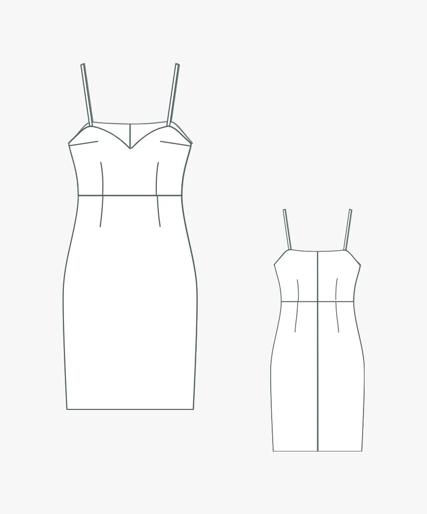 Slit dress pattern,prom dress pattern,evening gown dress,Wedding,Guest pattern,Graduation Dress size 2 to 30 A4-A0 Format - image 5
