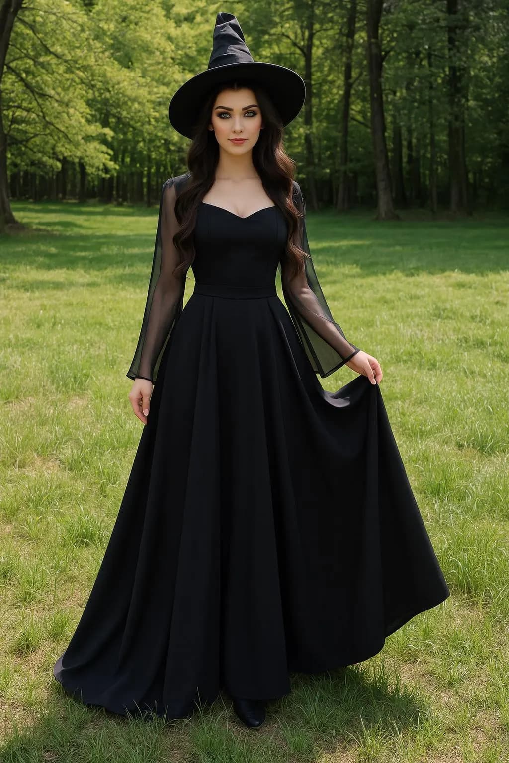 Halloween Dress Pattern, Gothic Witch Costume Dress Pattern,Fantasy Dress, Halloween Dress Sewing Pattern (A4 US LETTER/ A0 FORMAT) - image 3