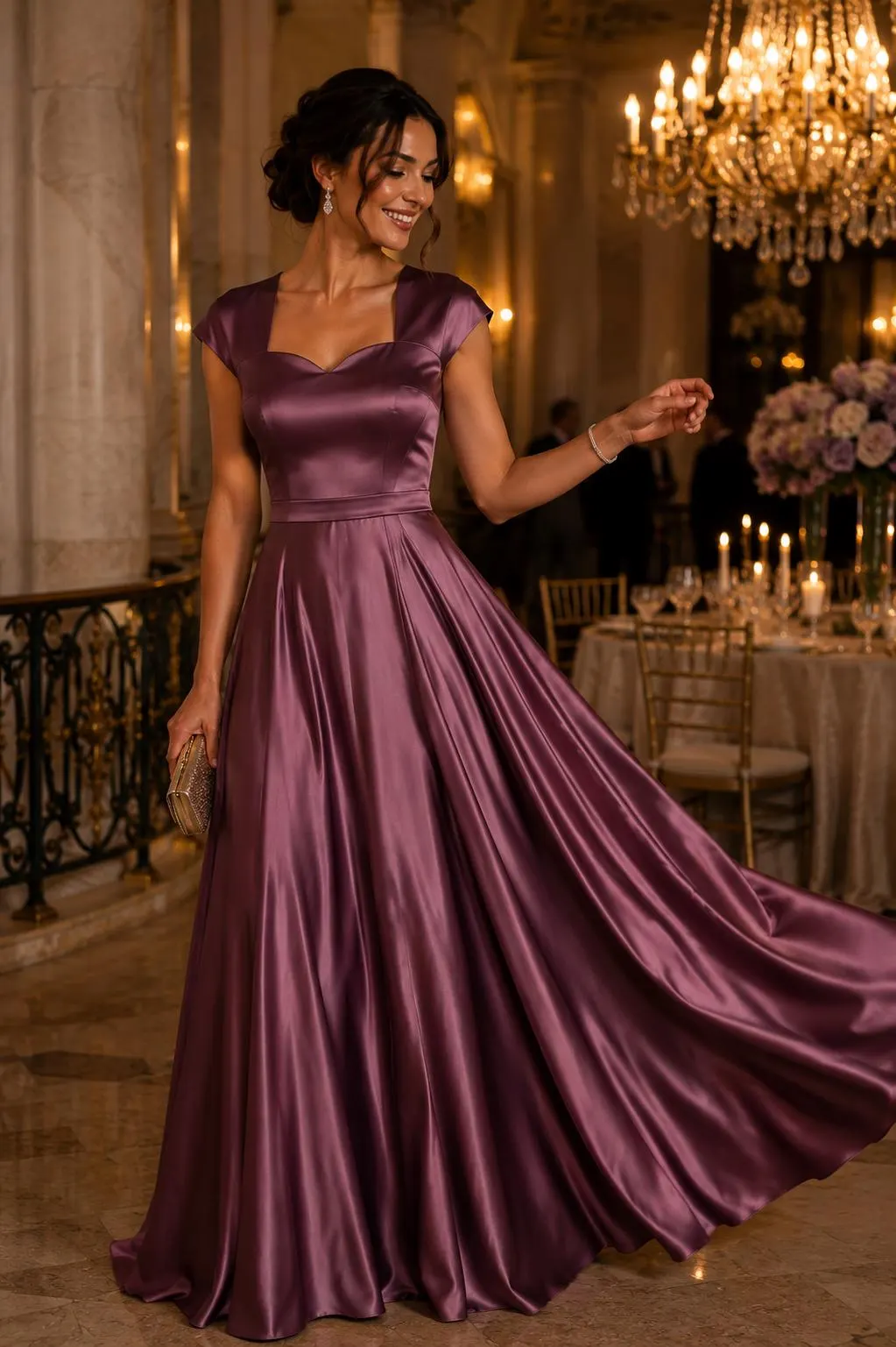 Elegant Satin Evening Dress Sewing Pattern PDF-Maxi Evening Dress Pattern-Bridesmaid Dress Pattern-Wedding Guest Dress-Short-Sleeved Dress - image 3